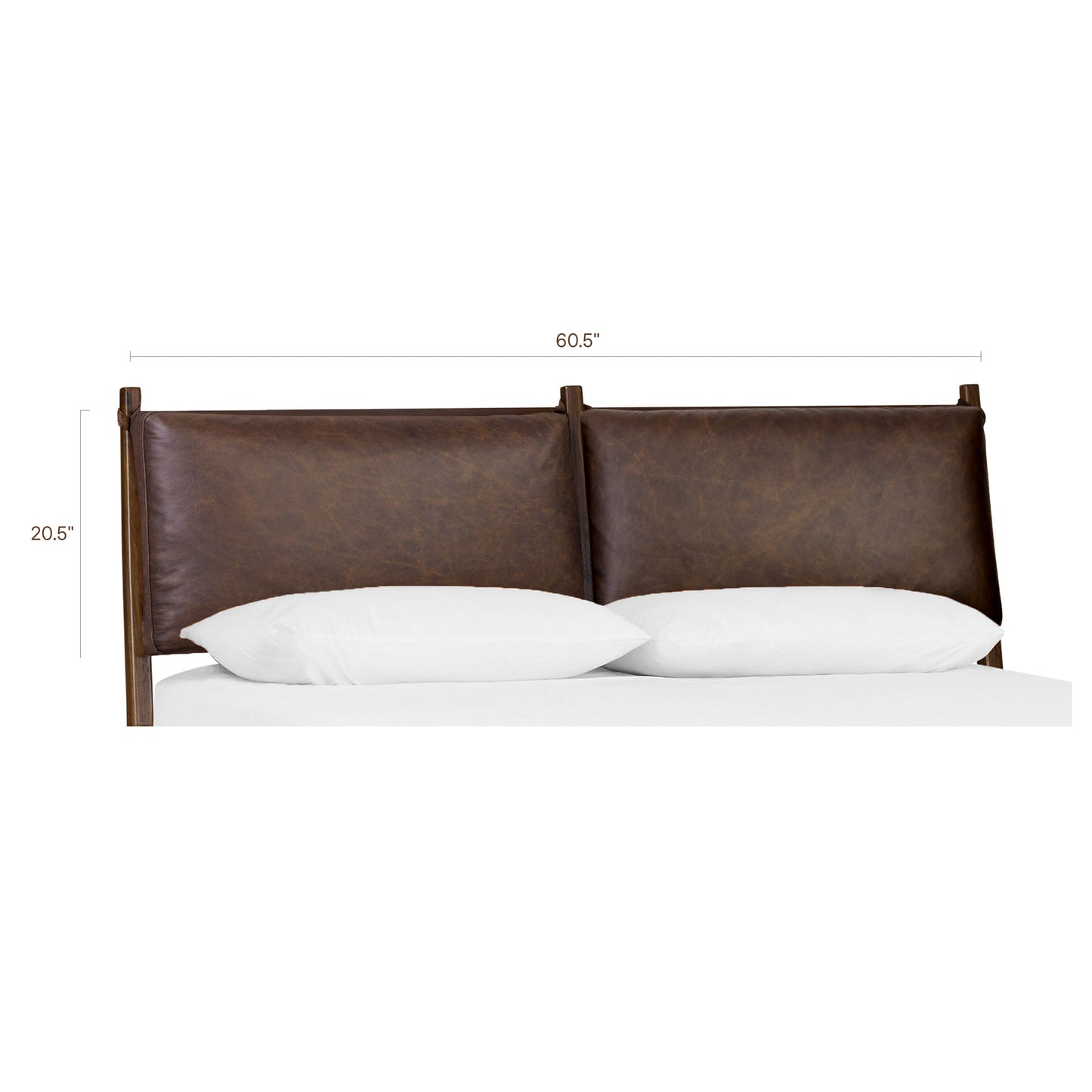 Truro Bed Headboard Cushion Set | Bridle Brown | Queen