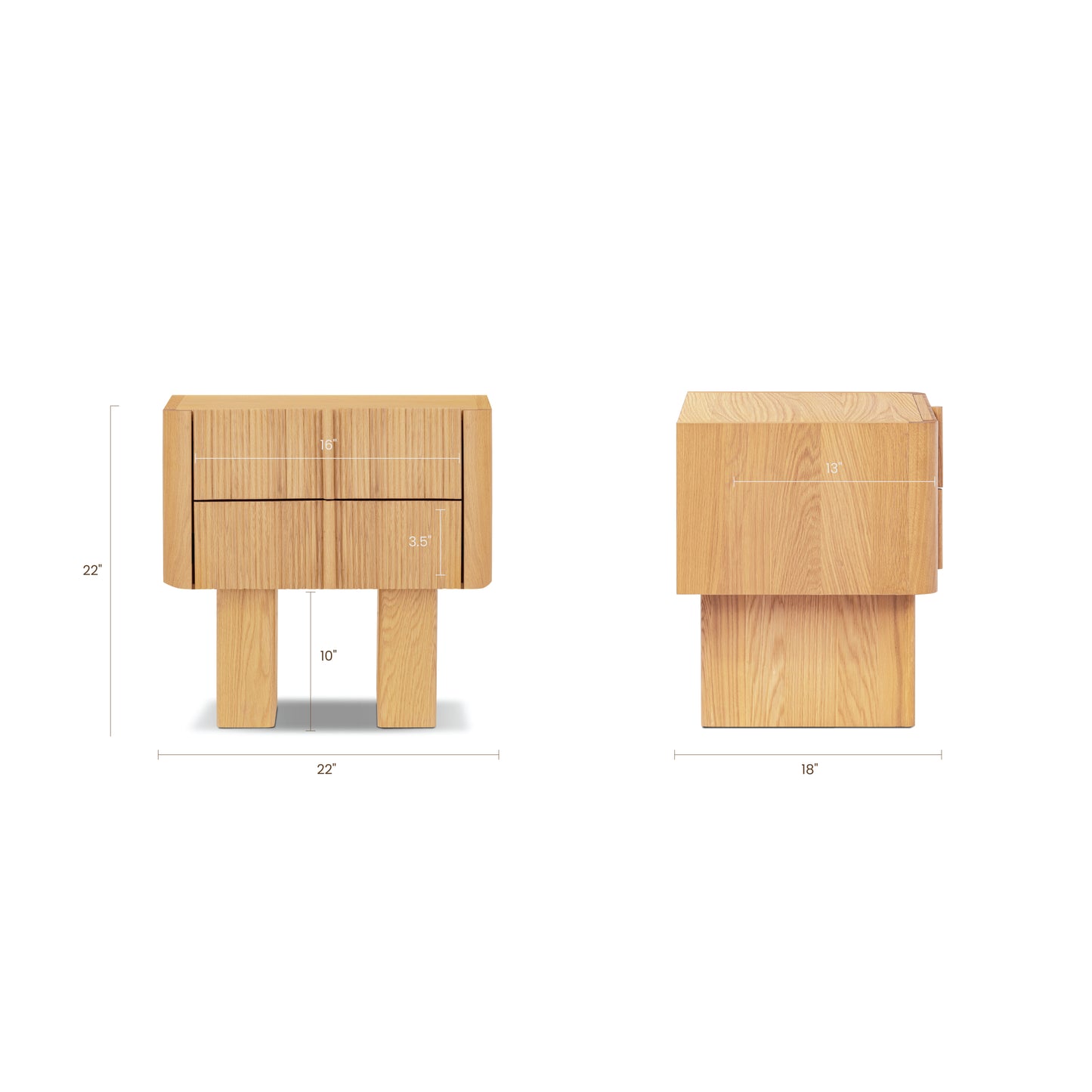 Toledo Nightstand | Oak