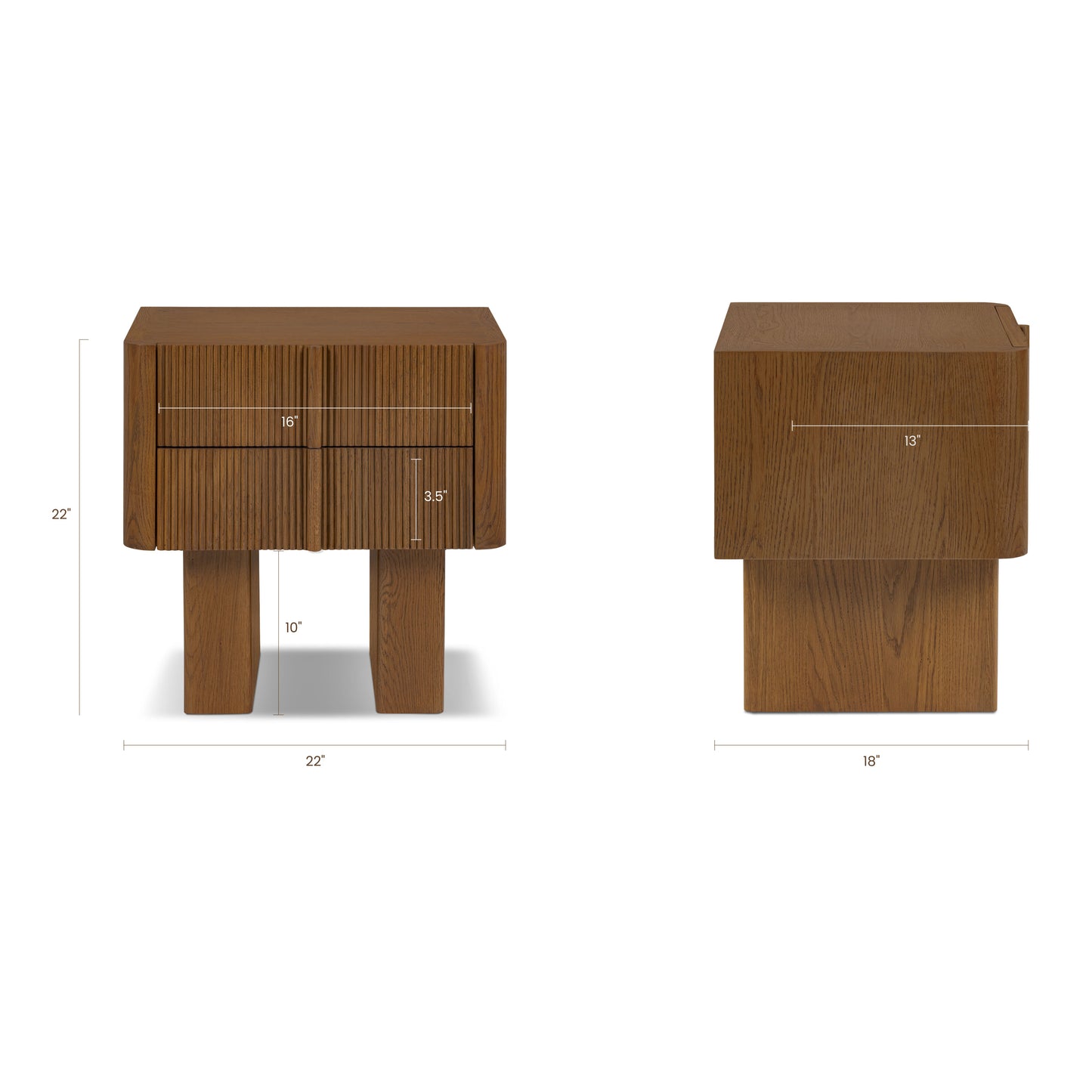 Toledo Nightstand | Reposado Oak