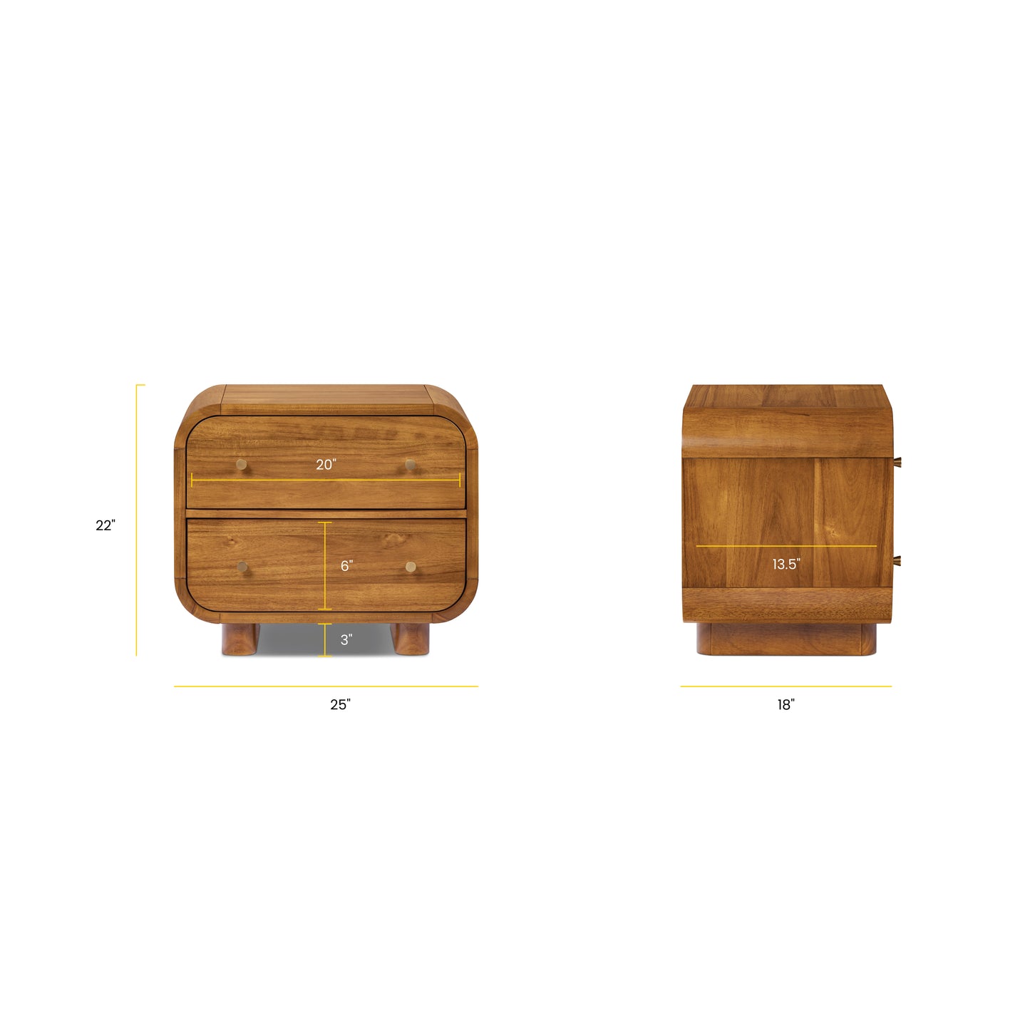 Oslo Nightstand | Light Brown