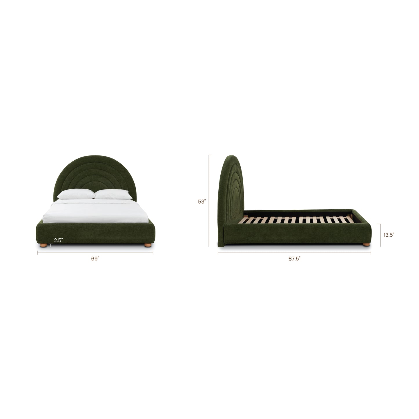Juno Bed | Mello Green
