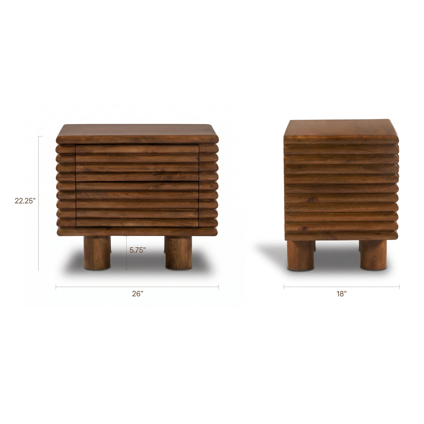 Flascio Nightstand | Walnut