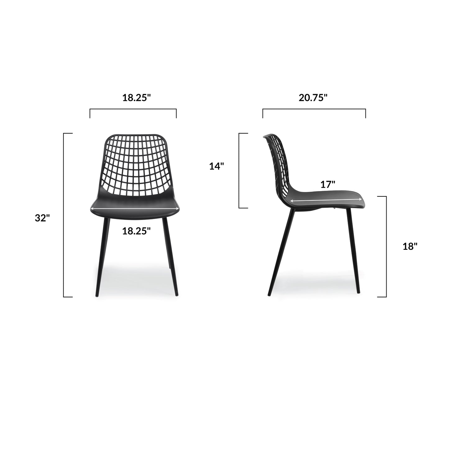 Marais Dining Chair | Black | Set of 4