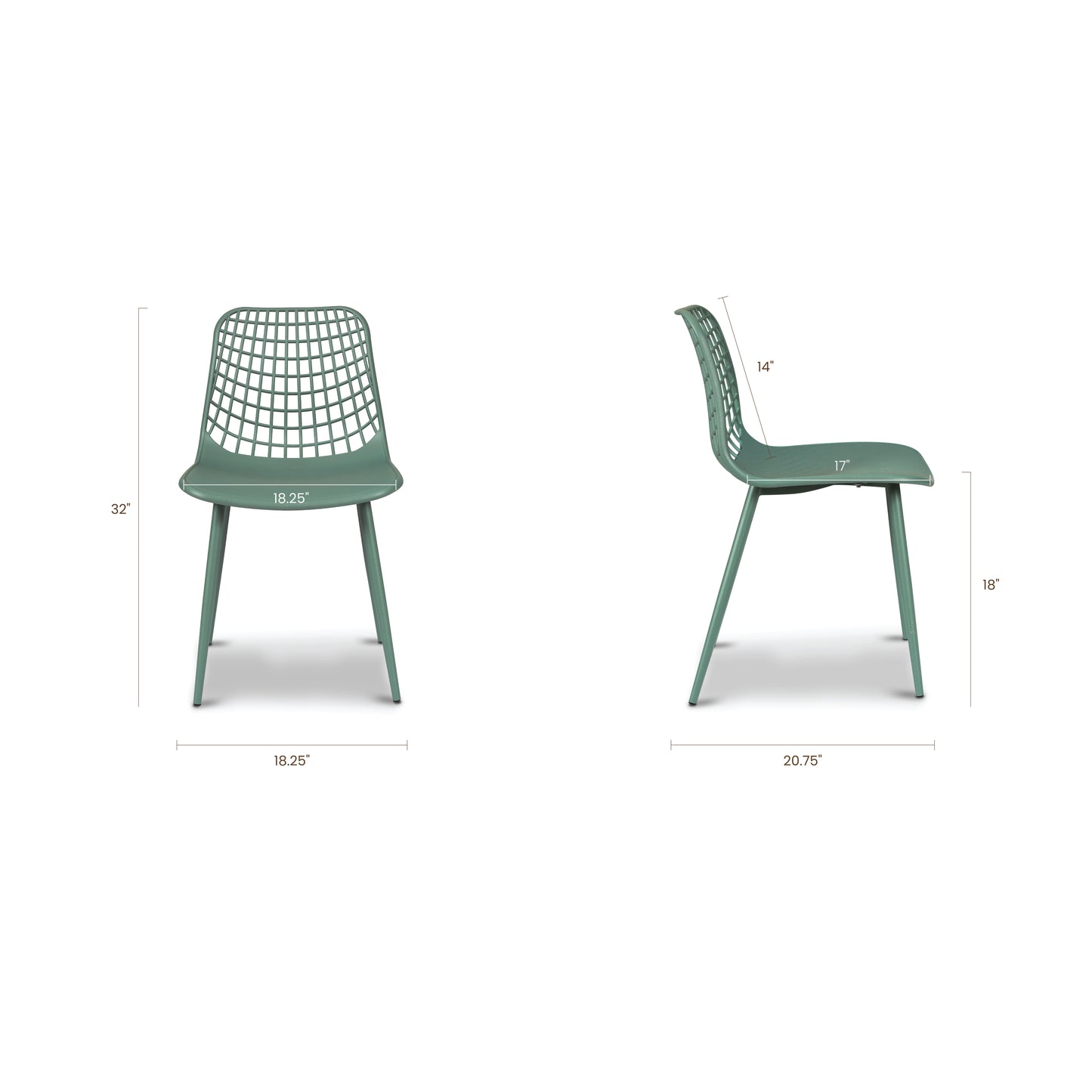 Marais Dining Chair | Pistachio Green | Set of 4