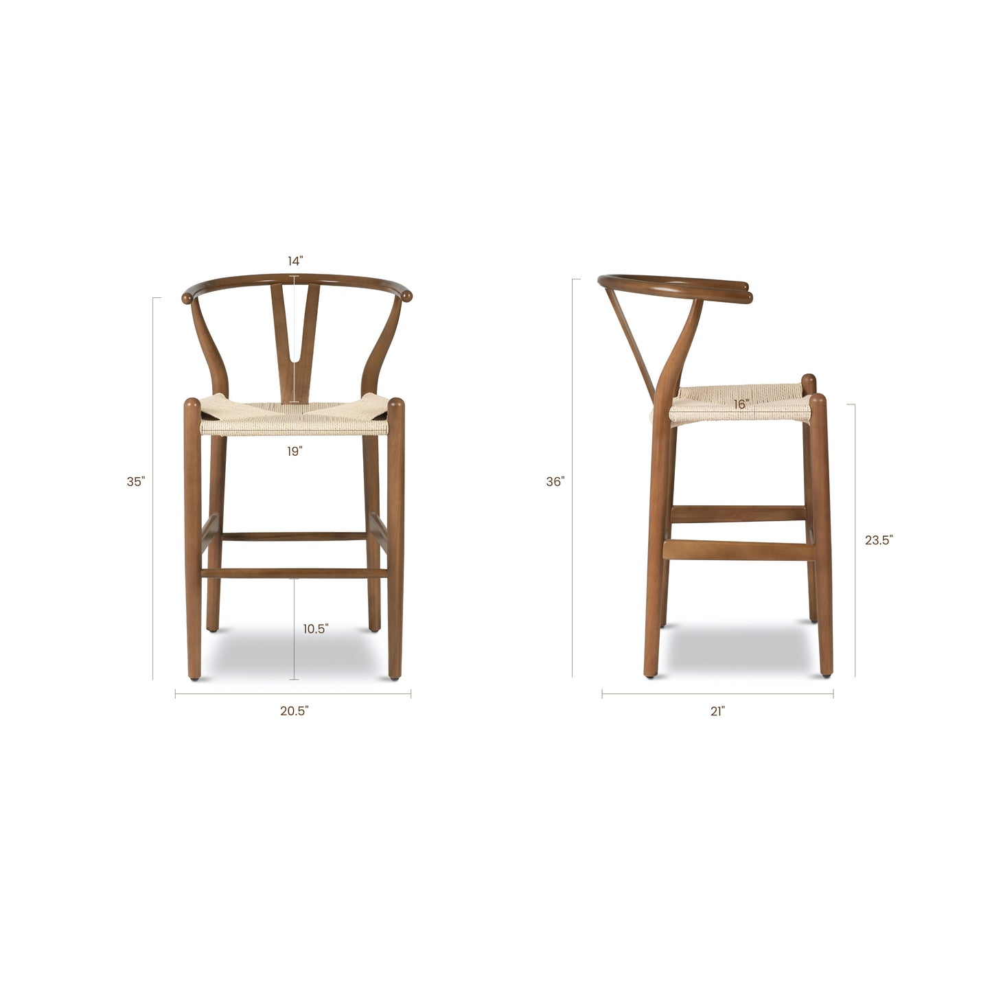 Weave Counter Stool | Walnut