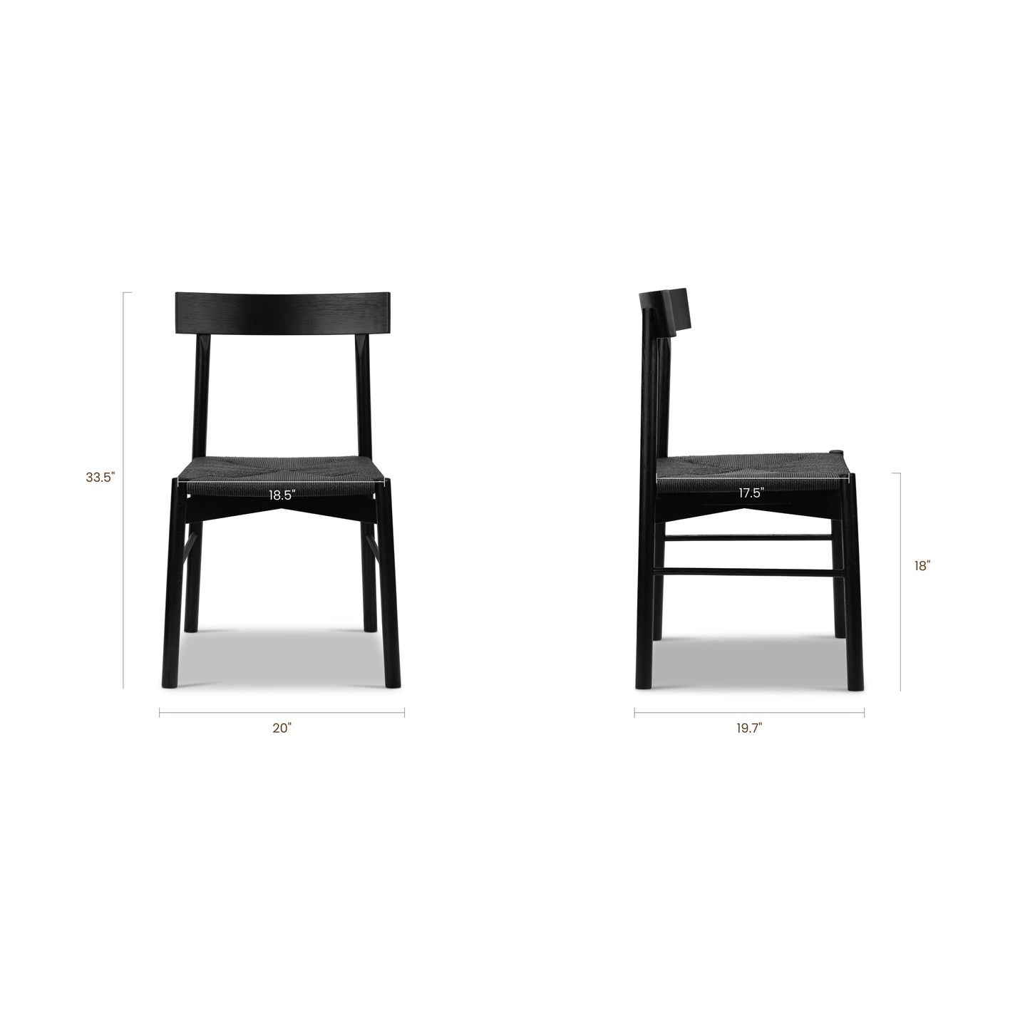 Hamm Dining Chair | Pitch Black
