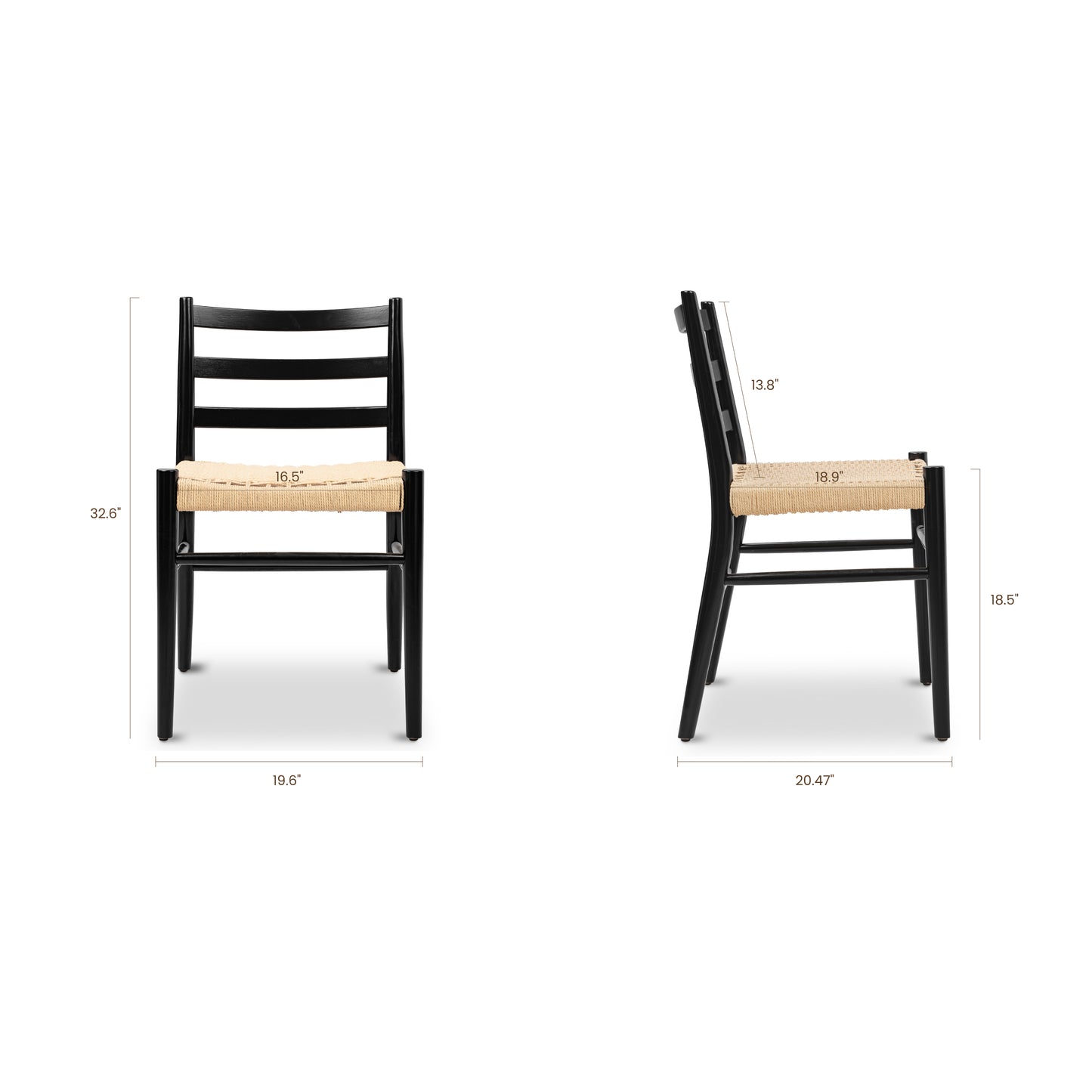 Ray Dining Chair 2.0 | Black