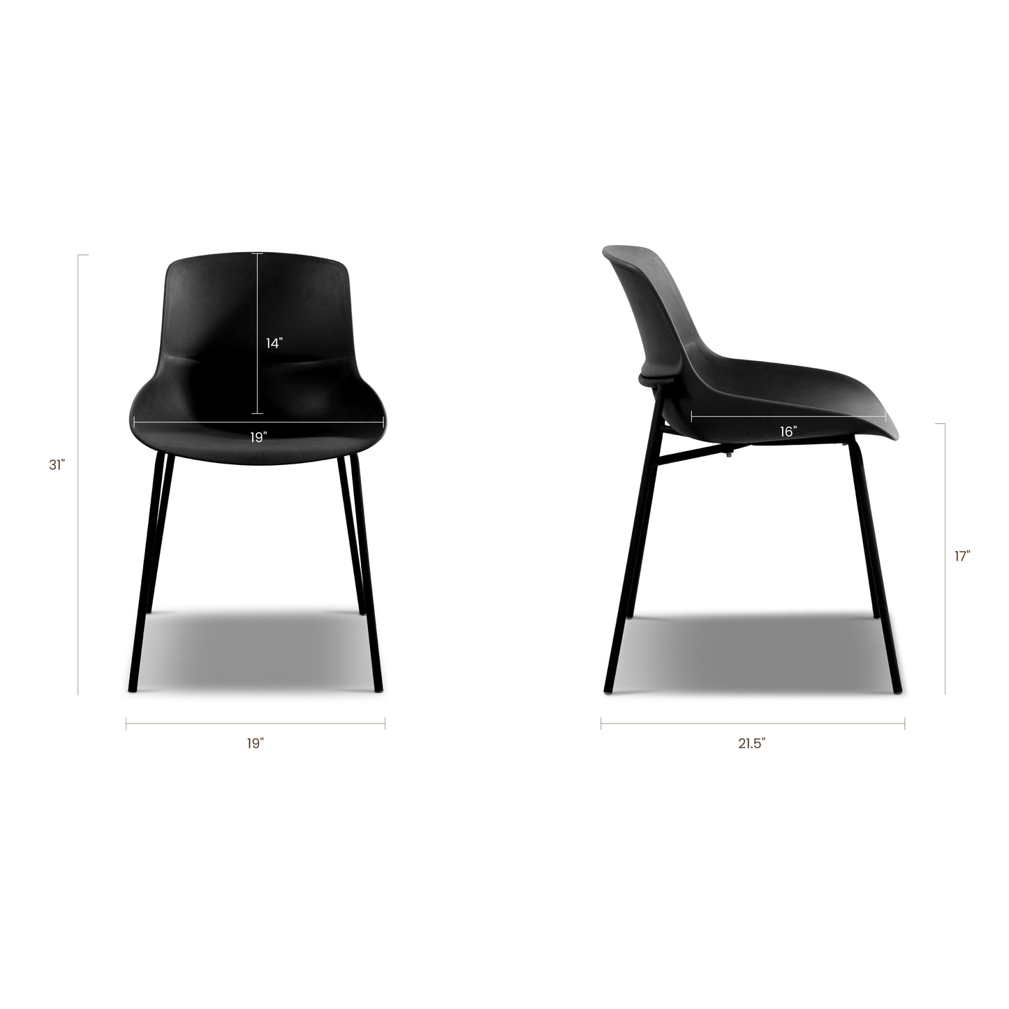 Tofino Dining Chair | Black | Set of 4