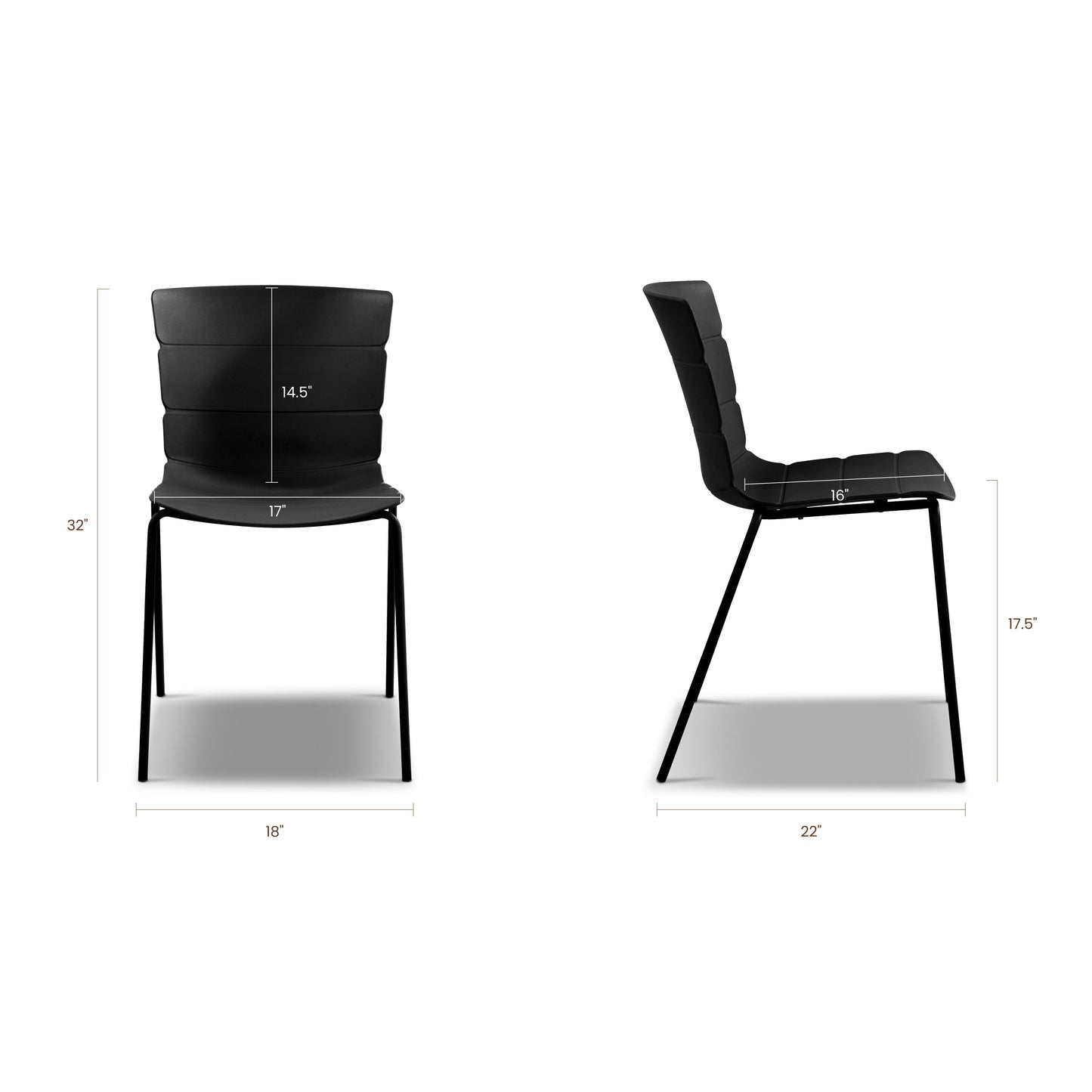 Corfu Dining Chair | Black | Set of 4