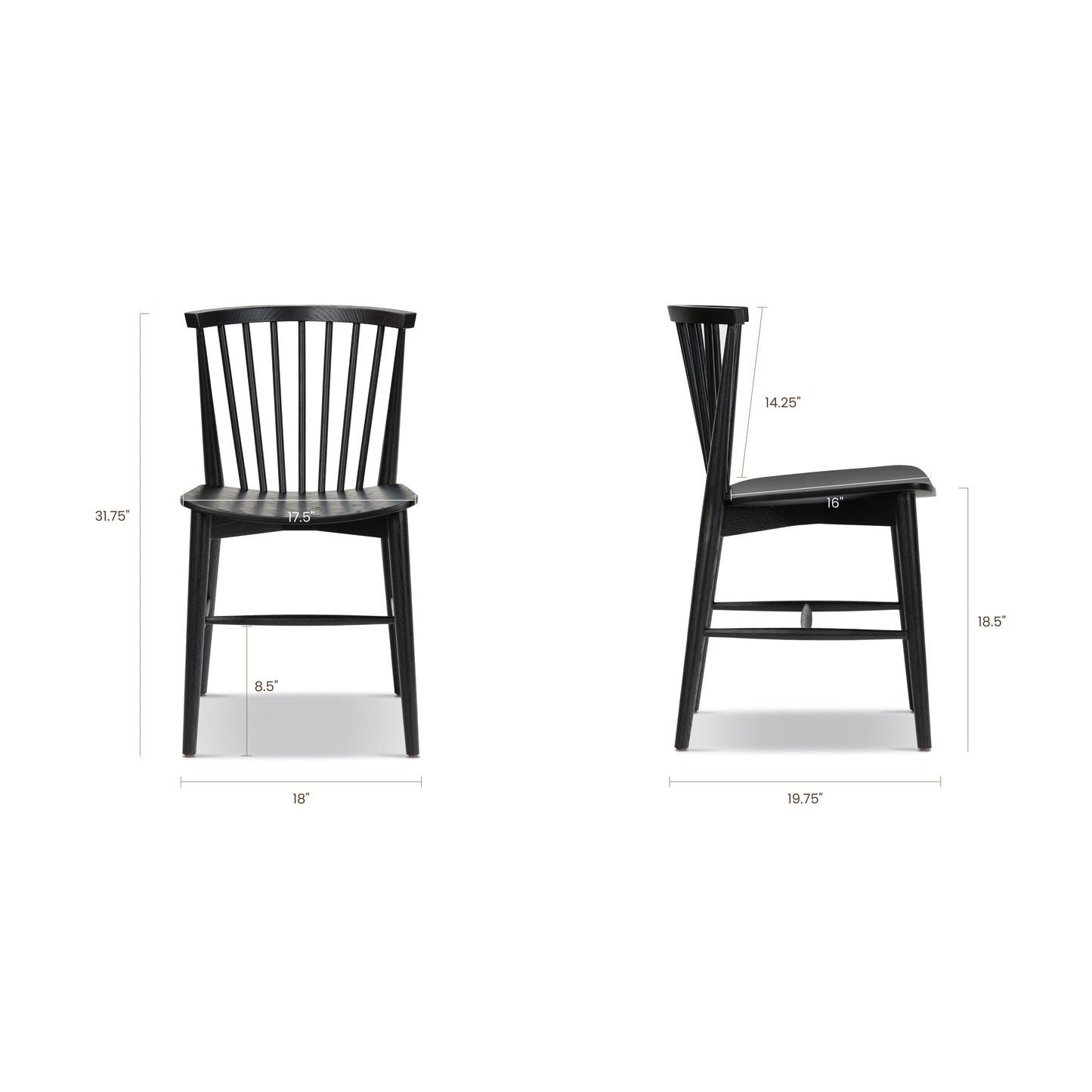 Ligna Dining Chair | Black