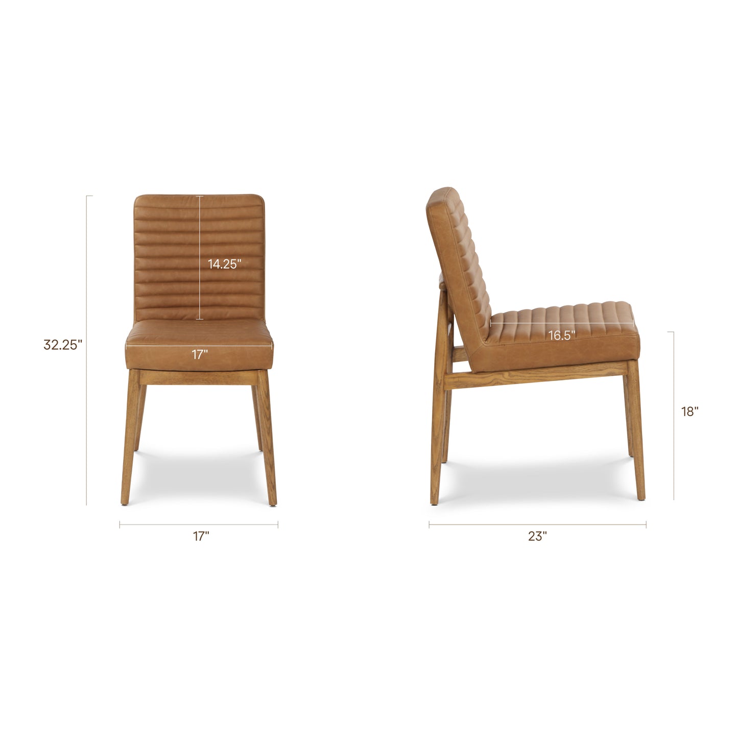 Nivo Leather Dining Chair | Waxed Tan