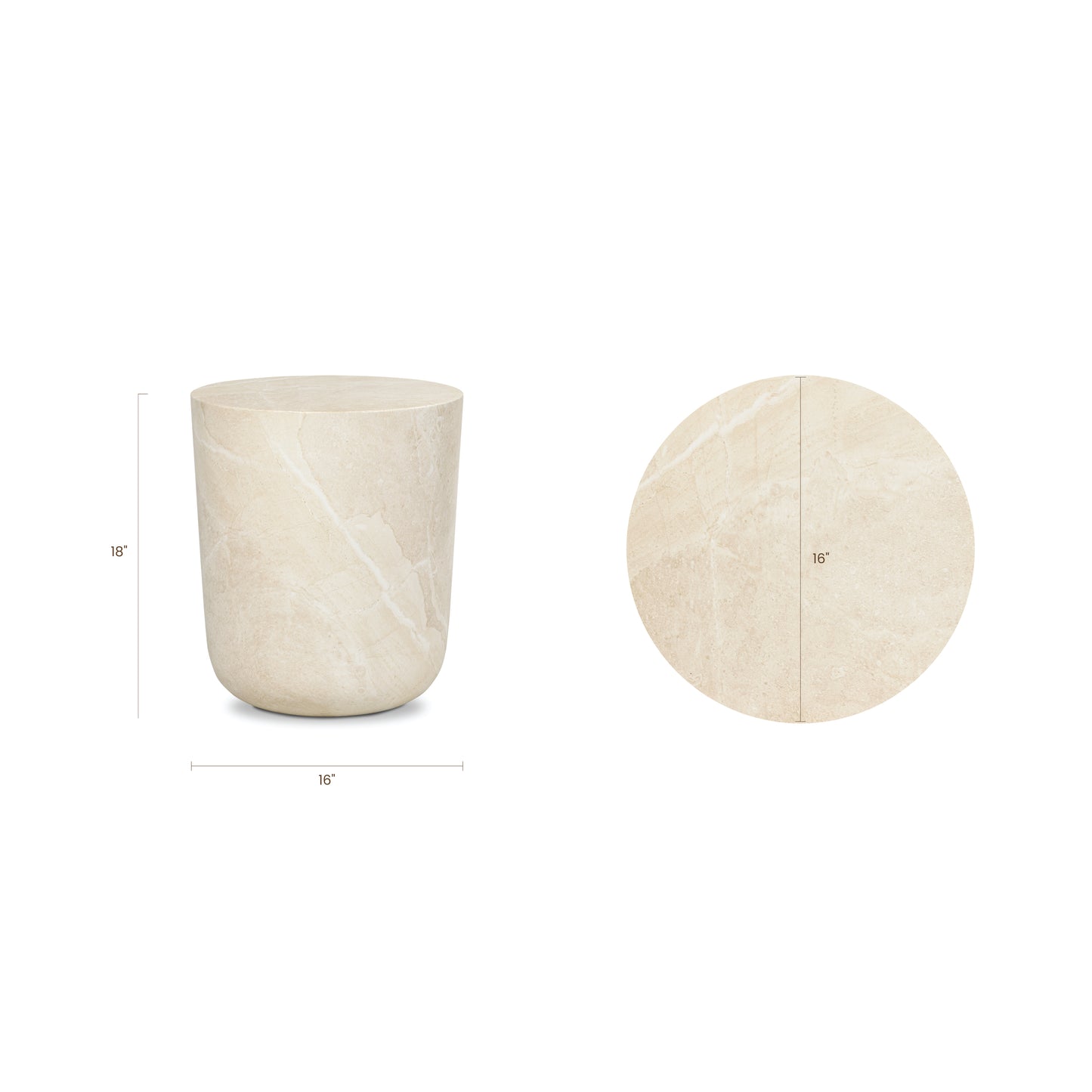 Dorset Side Table | Sandstone White