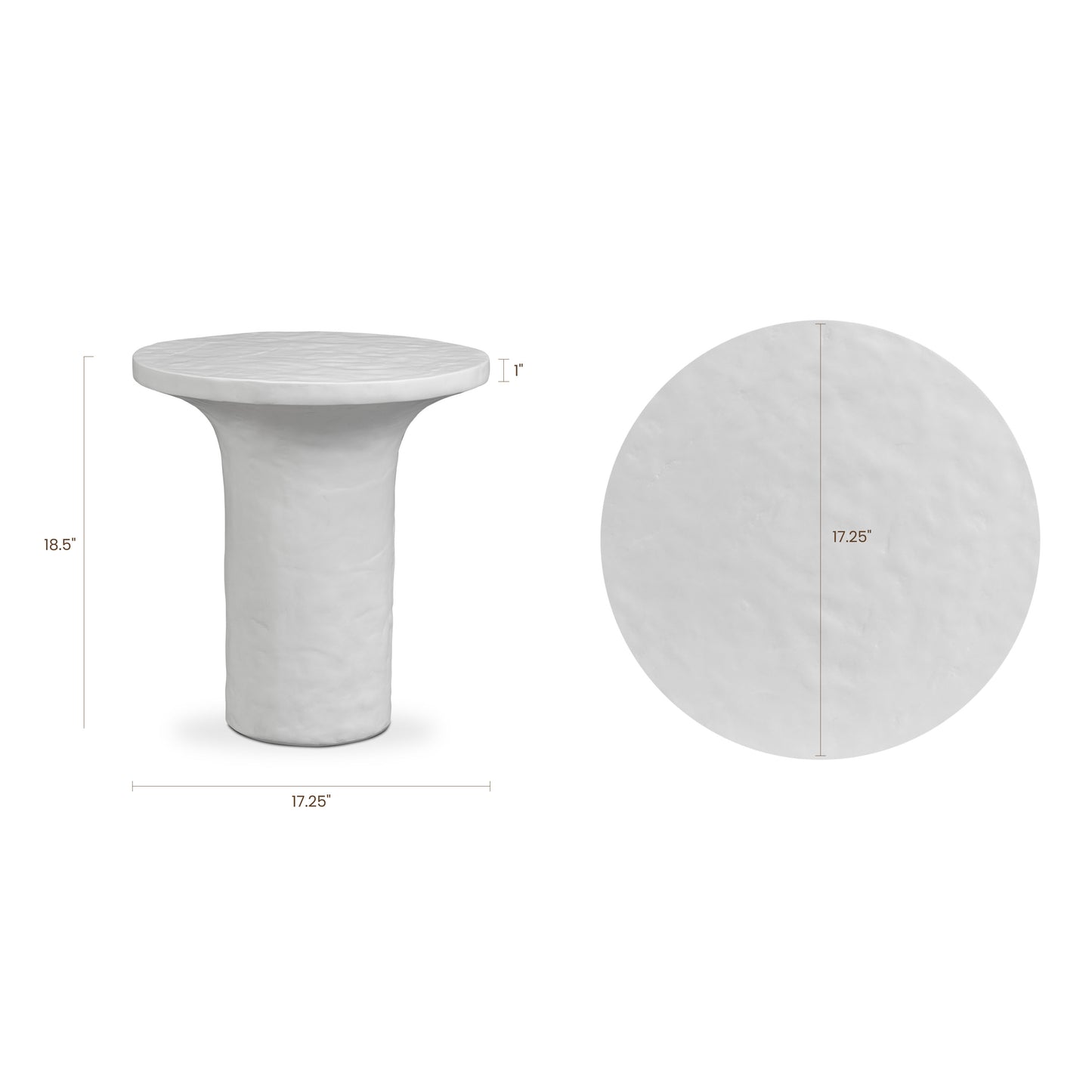 Selenit Side Table | Ivory Concrete