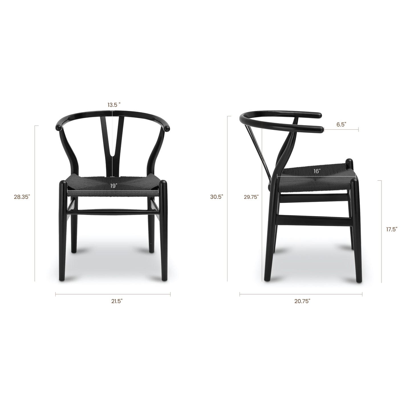 Weave Chair | Pitch Black | Set of 2