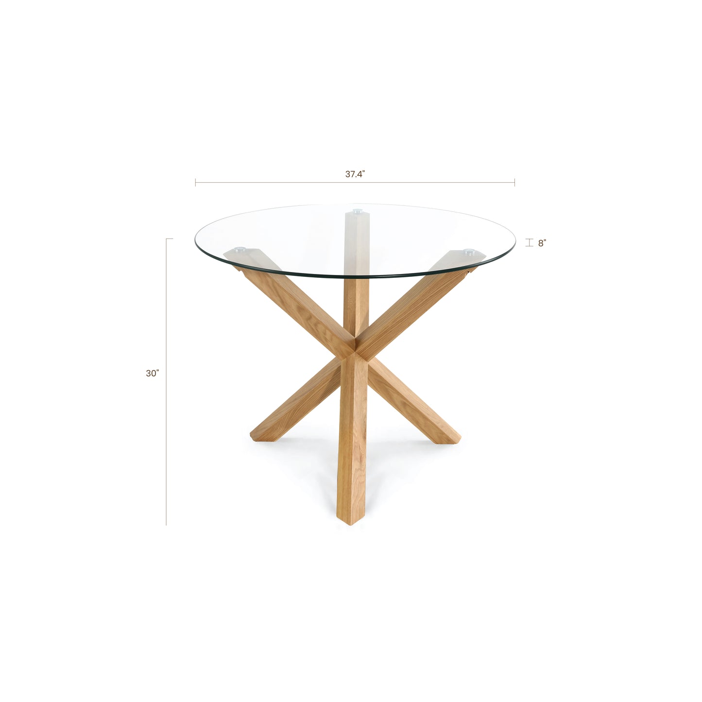 Kennedy Round Dining Table (37.4") | Natural