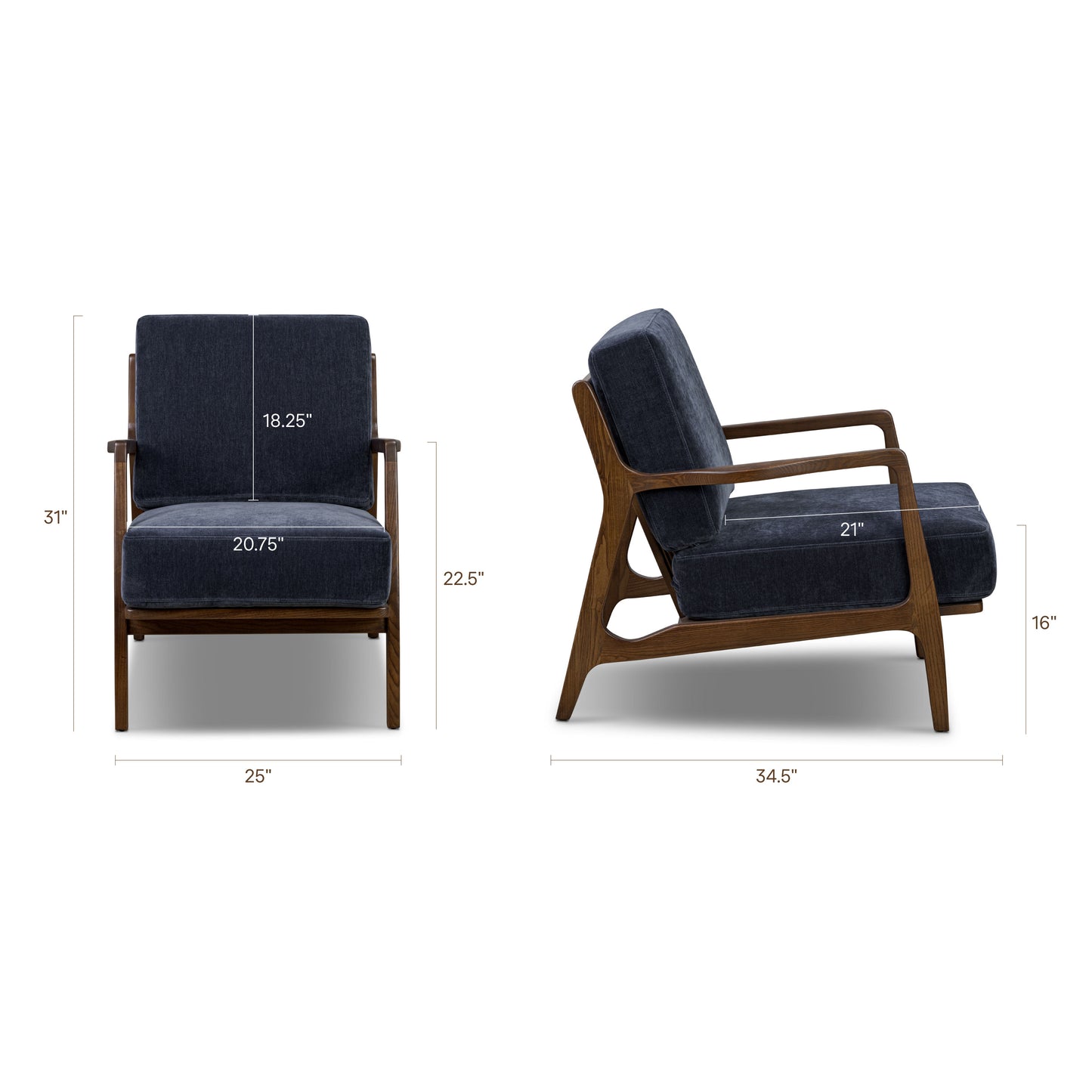 Verity Lounge Chair | Mystic Blue