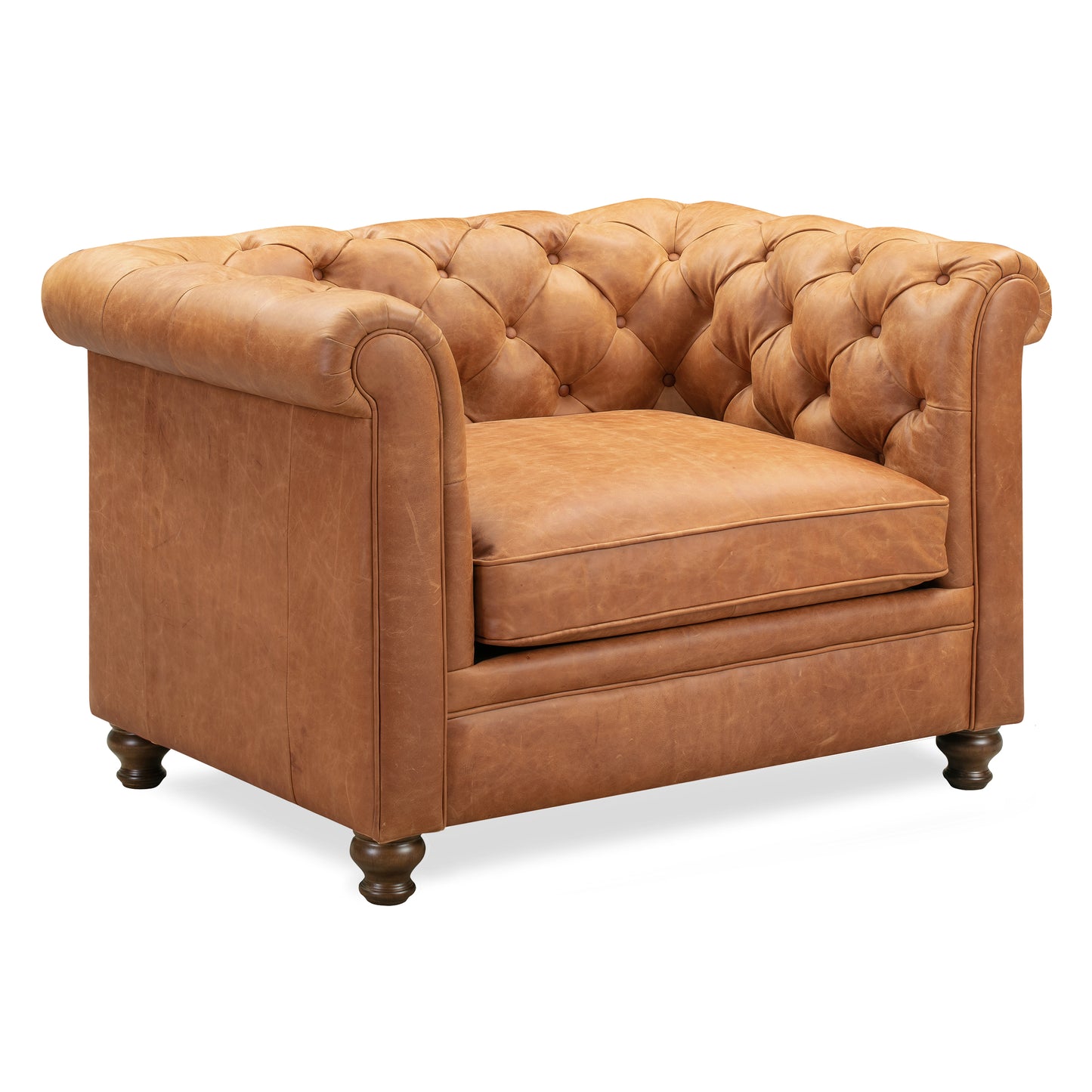 Lyon Leather Lounge Chair | Cognac Tan | Set of 2