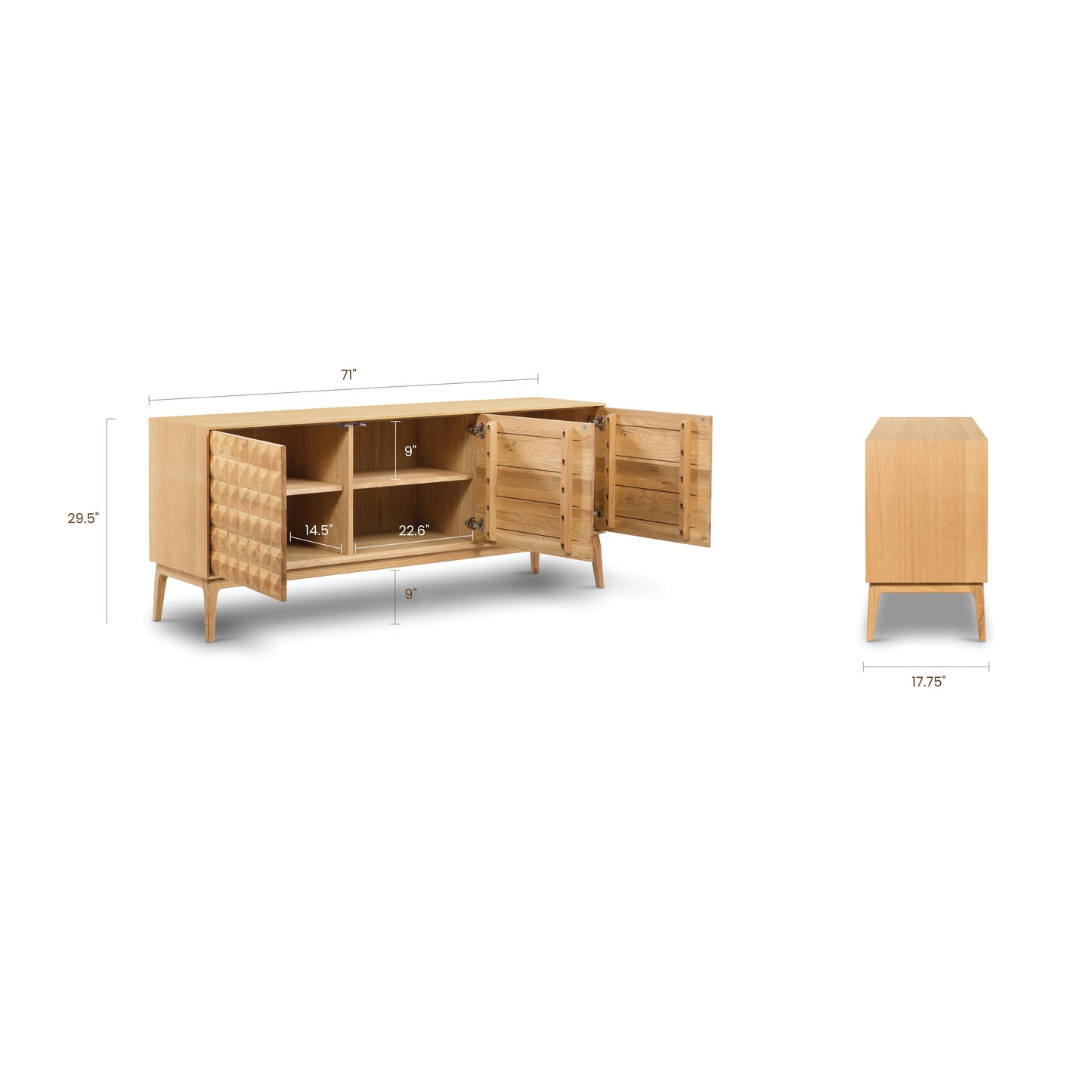 Abbie 71" Sideboard | Oak
