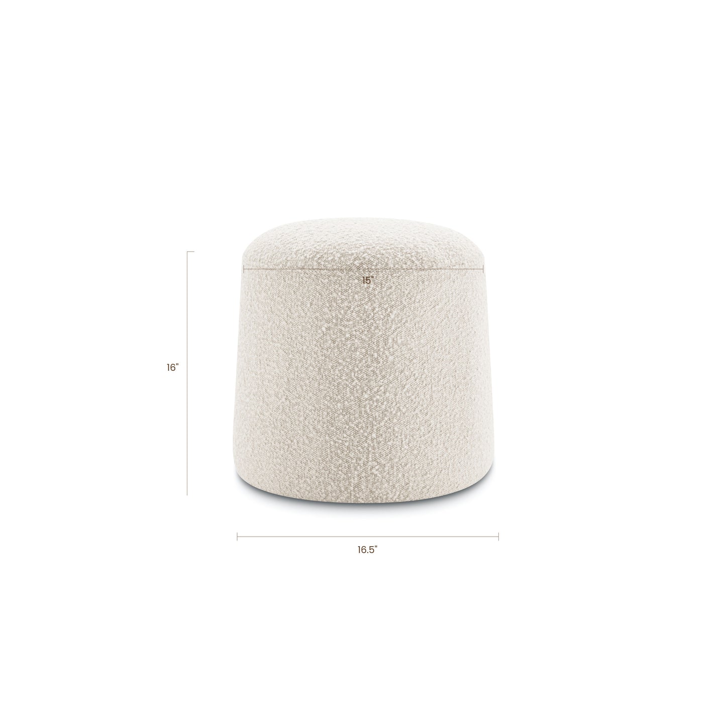 Basel Ottoman | Crema White Boucle