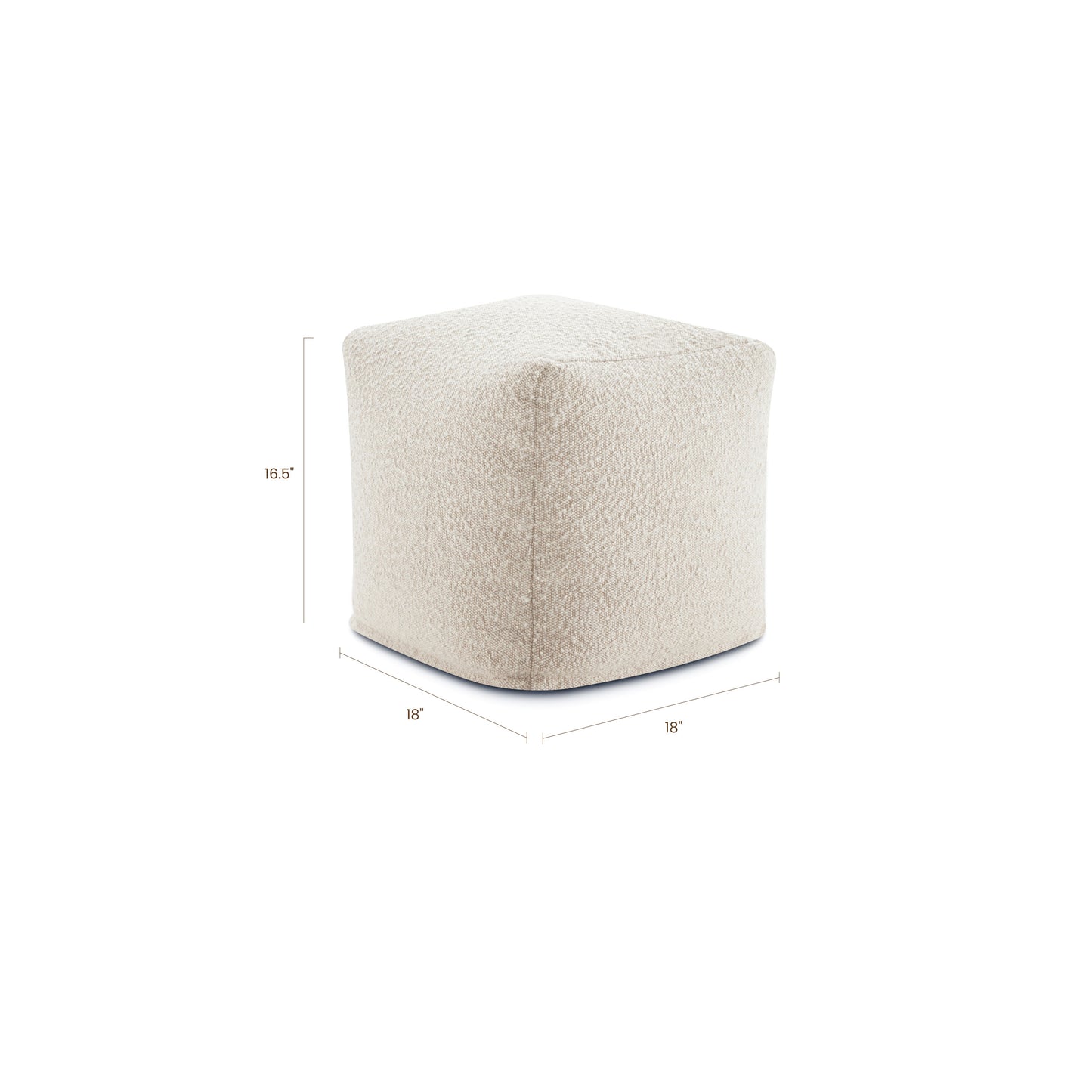 Metz Pouf | Froth White Boucle