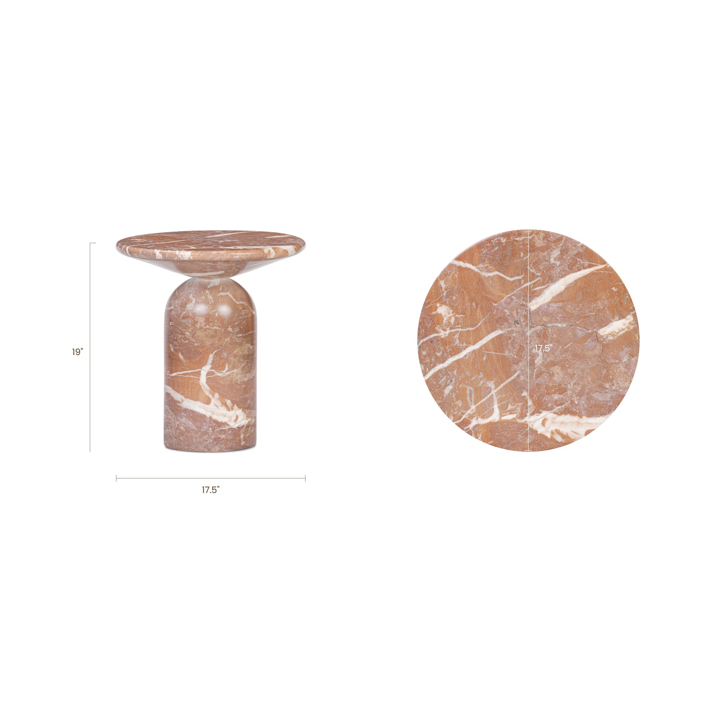 Wels End Table | Jasper Red
