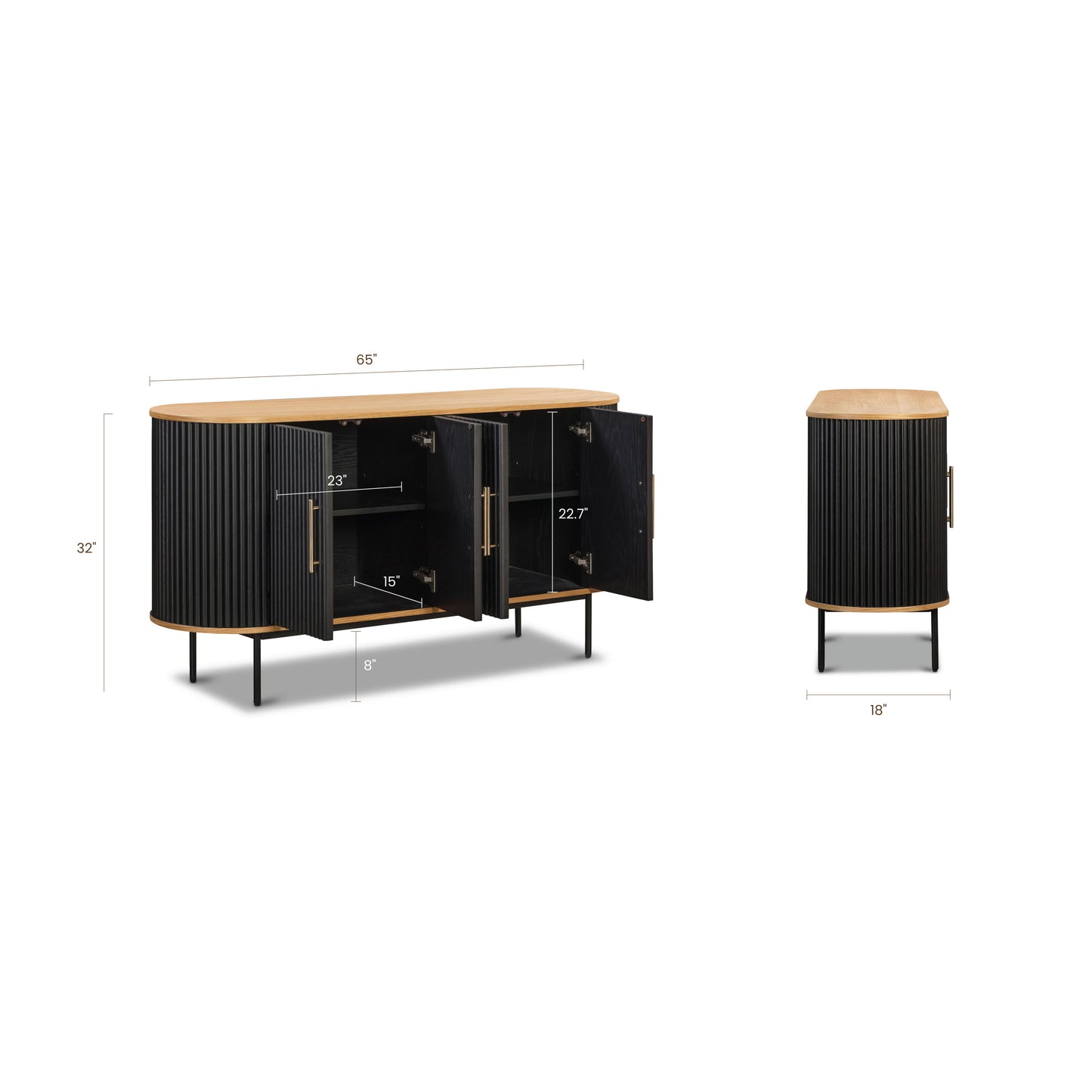 Noir 65" Sideboard | Black