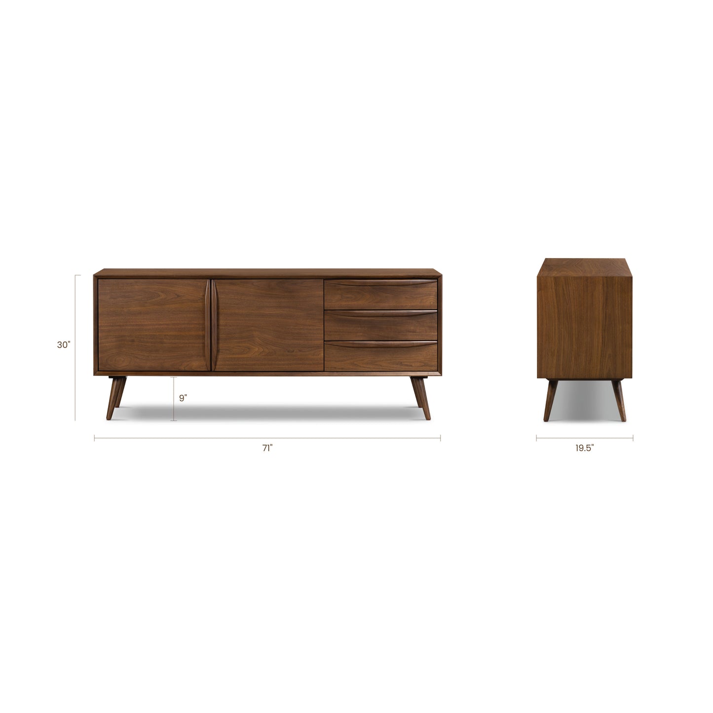 Cura 71" Sideboard | Walnut