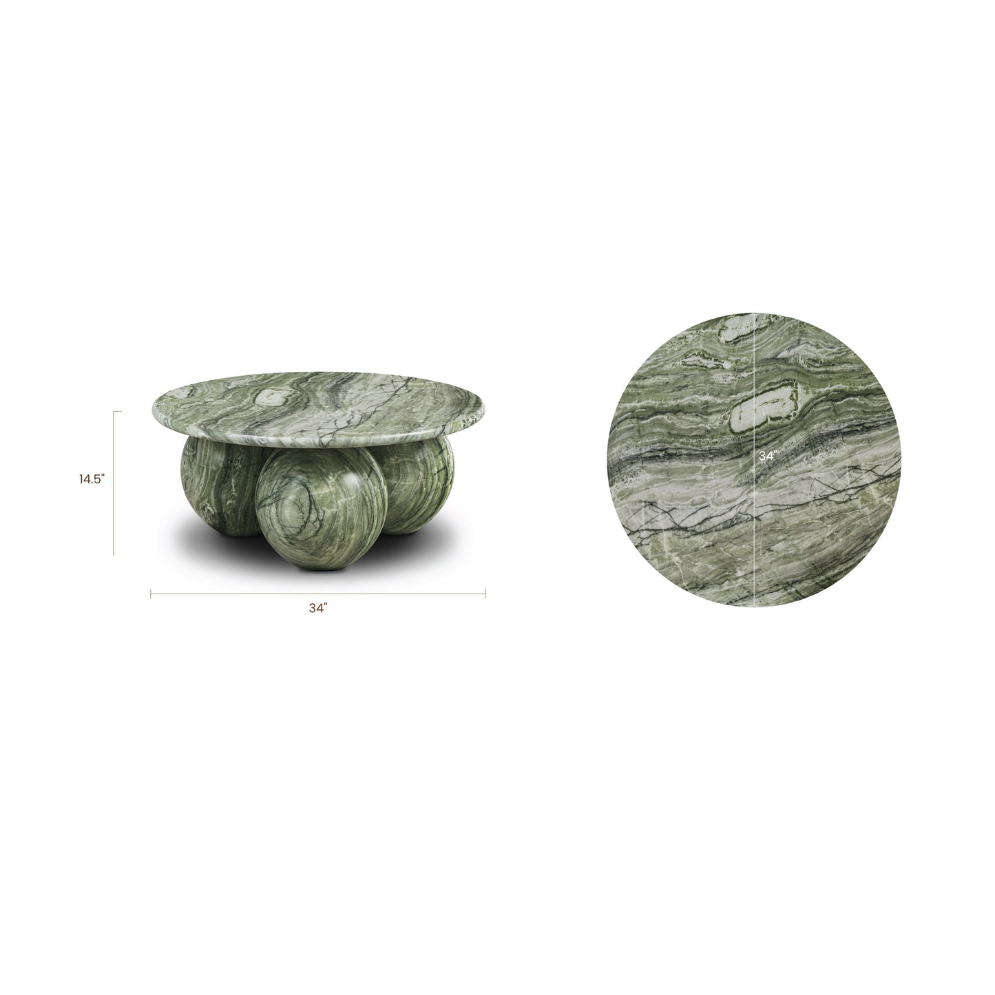 Marmo Coffee Table | Seaweed Green