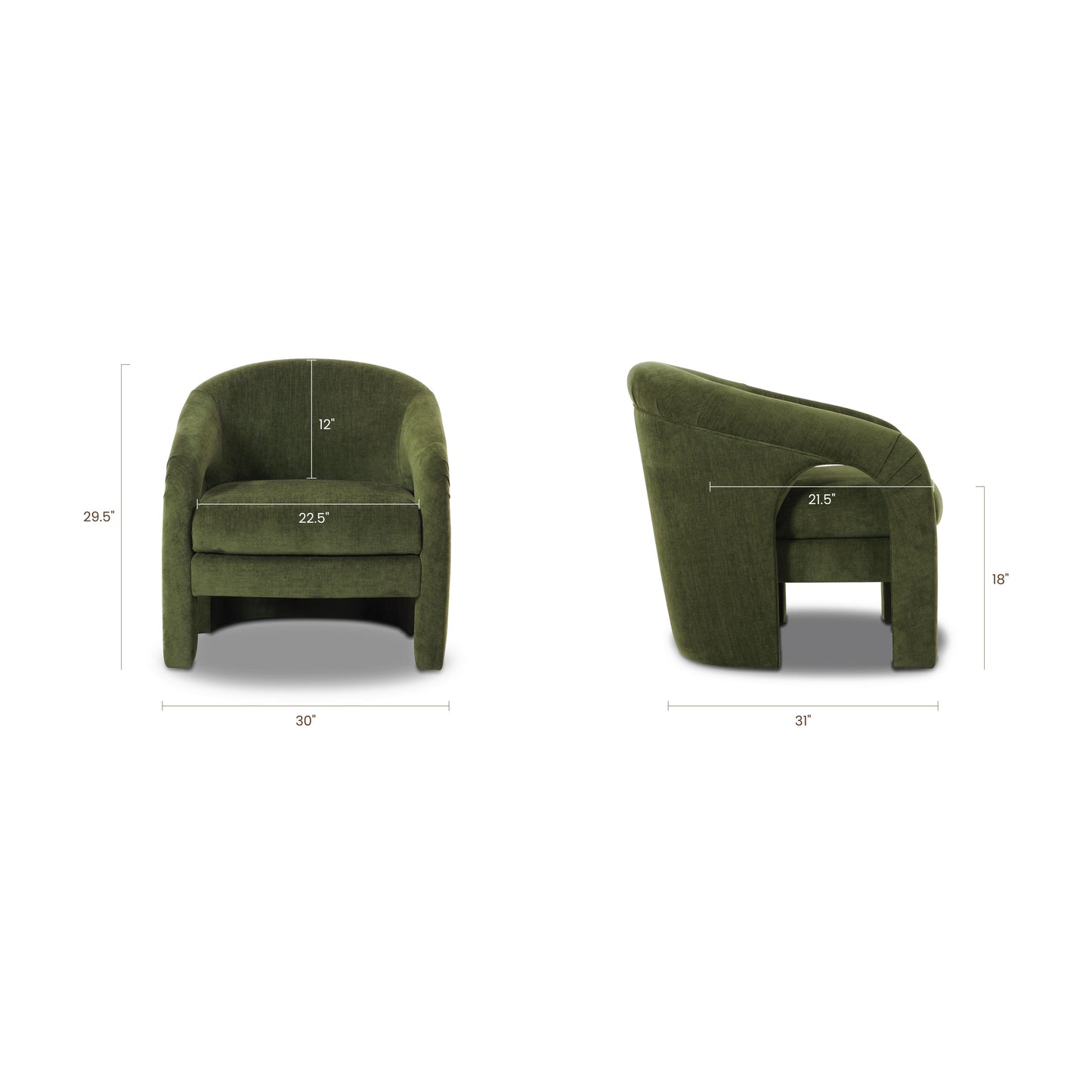 Verona Lounge Chair | Distressed Green
