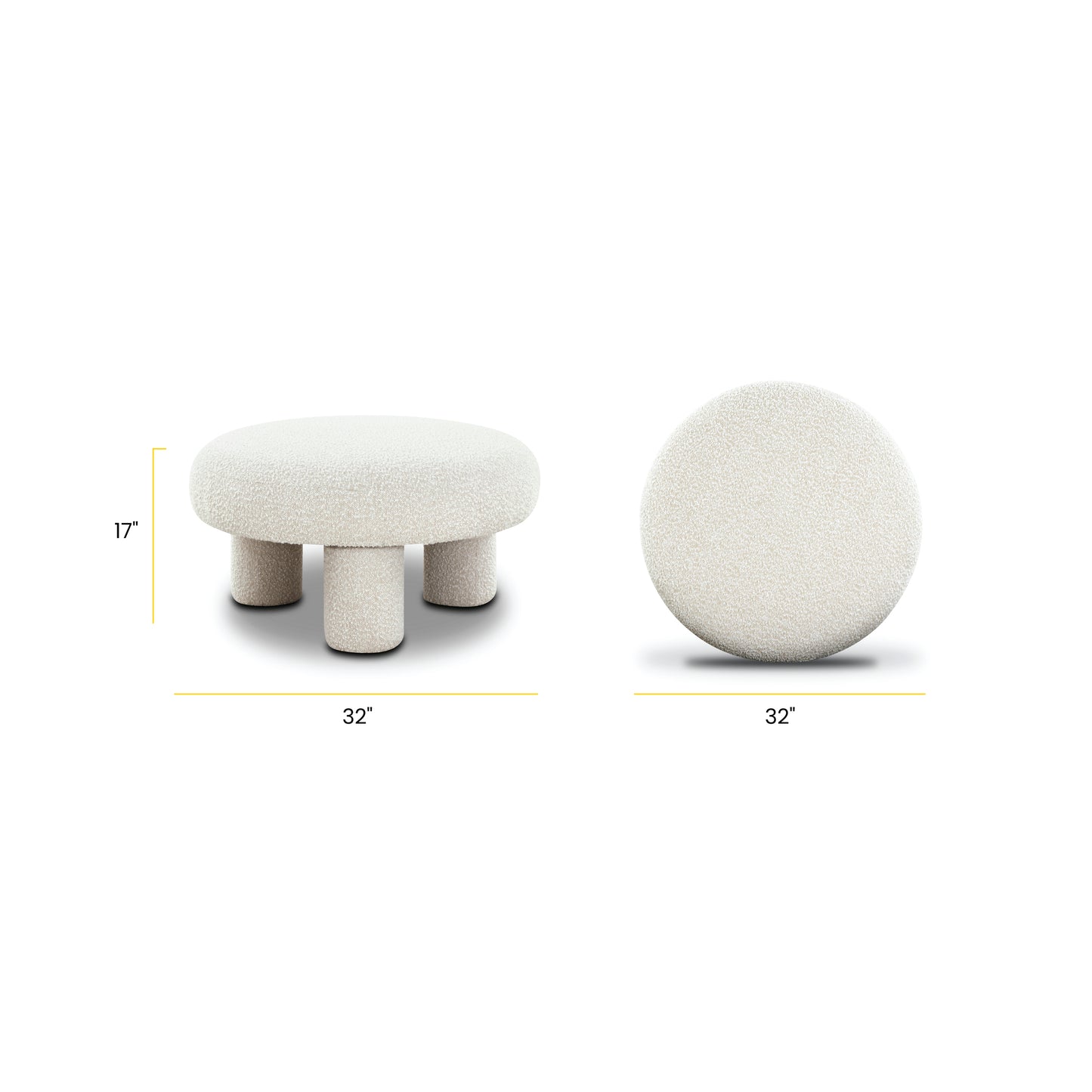 Circa Ottoman | Froth White Boucle