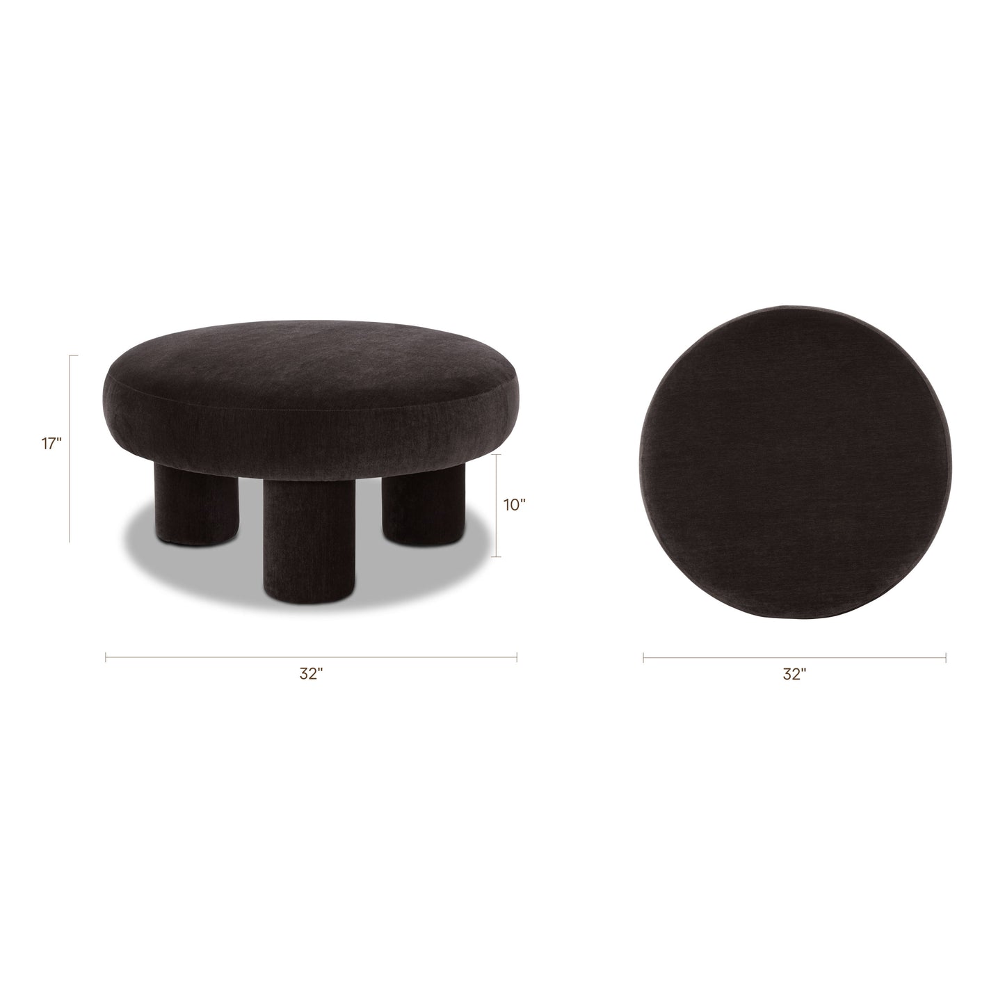 Circa Ottoman | Ganache Brown