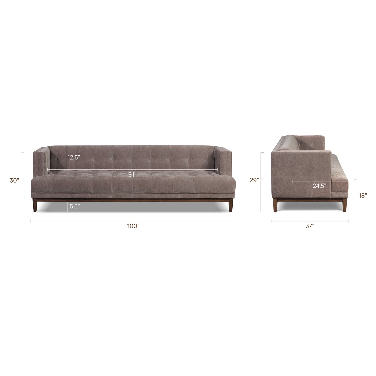 Bolton 100" Sofa | Willow Brown