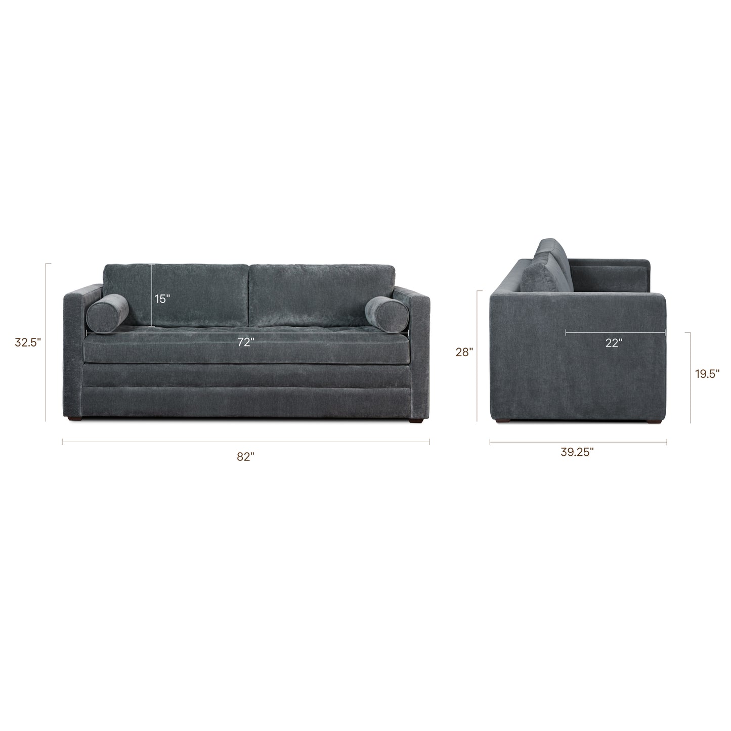 Napa 82" Pull-Out Sofa Bed | Boreal Blue