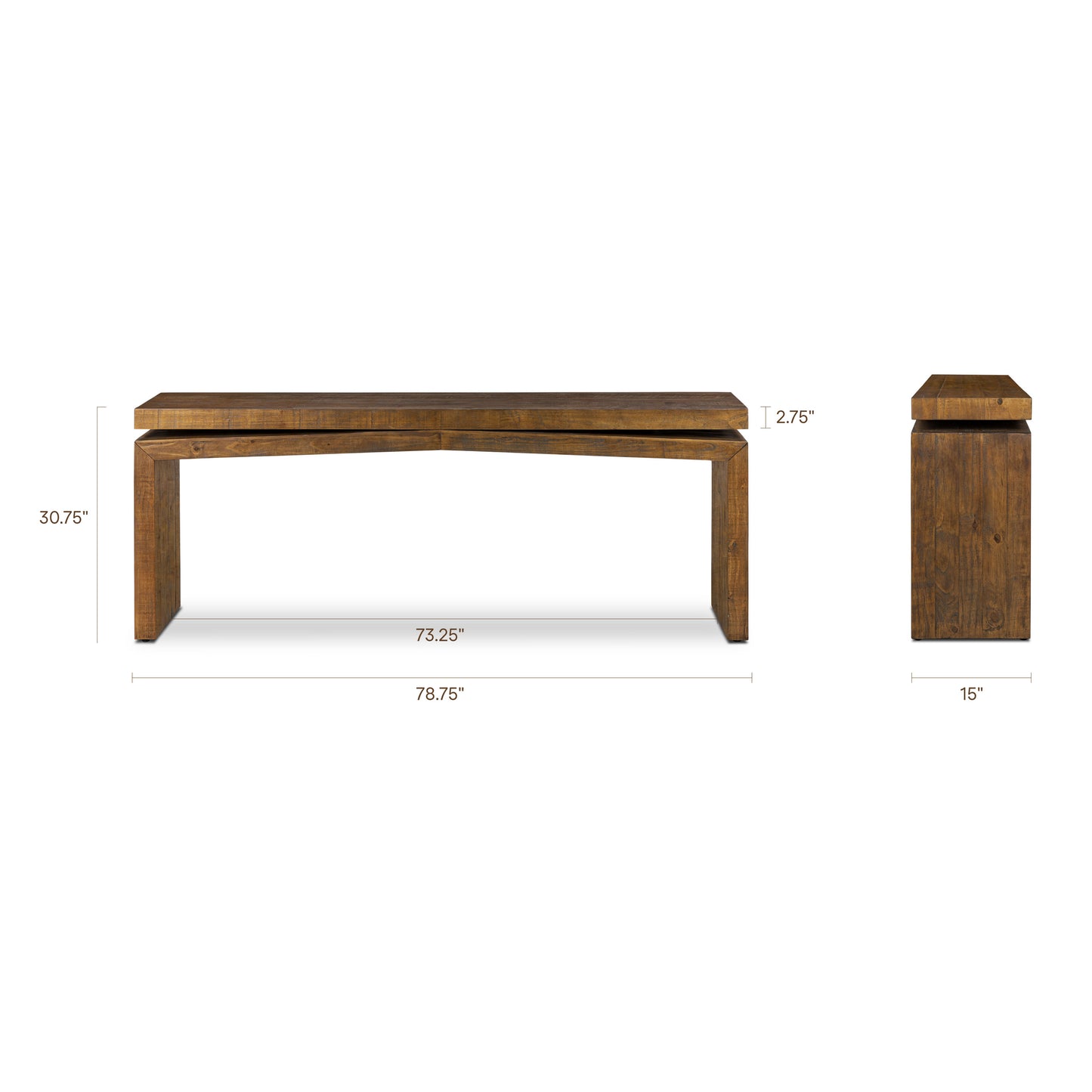 Tenby Console Table (78.75") | Walnut