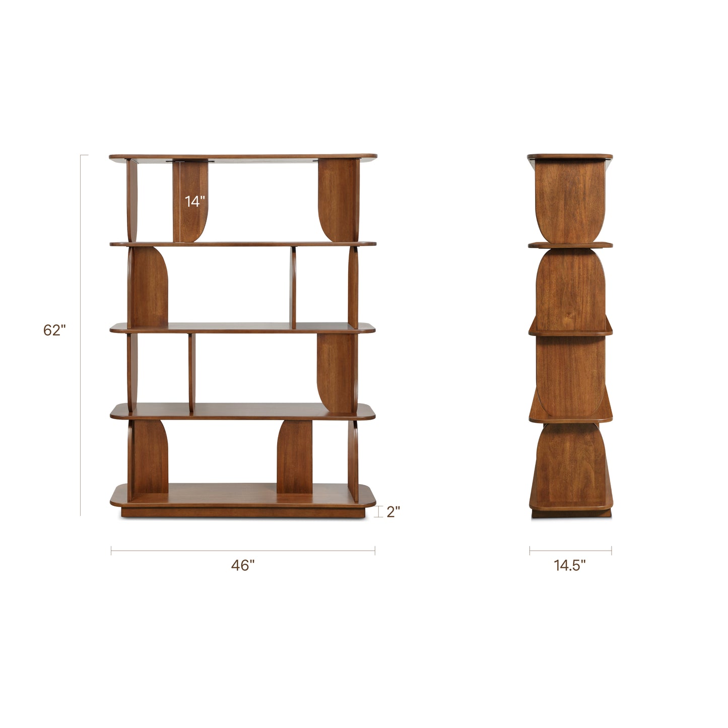 Padua 62" Bookshelf | Walnut