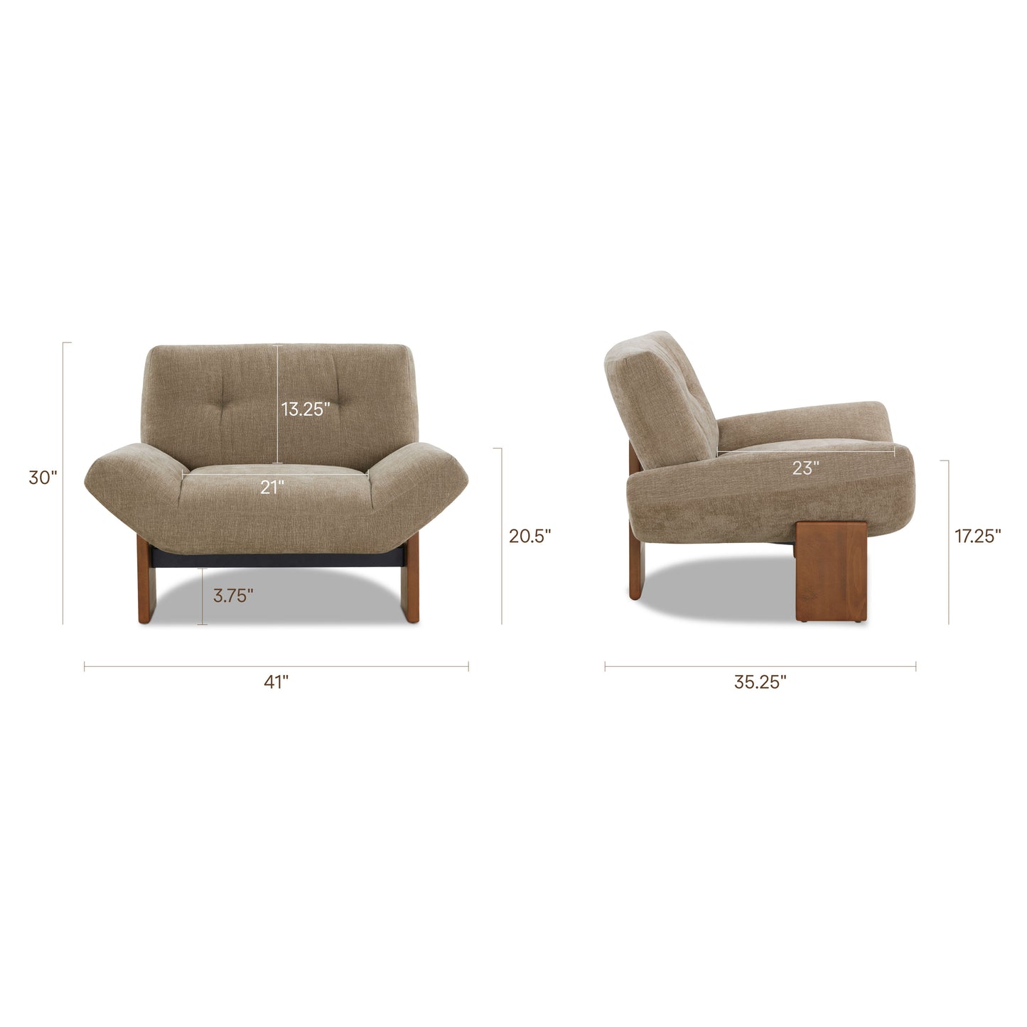 Arvo Lounge Chair | Linen Brown