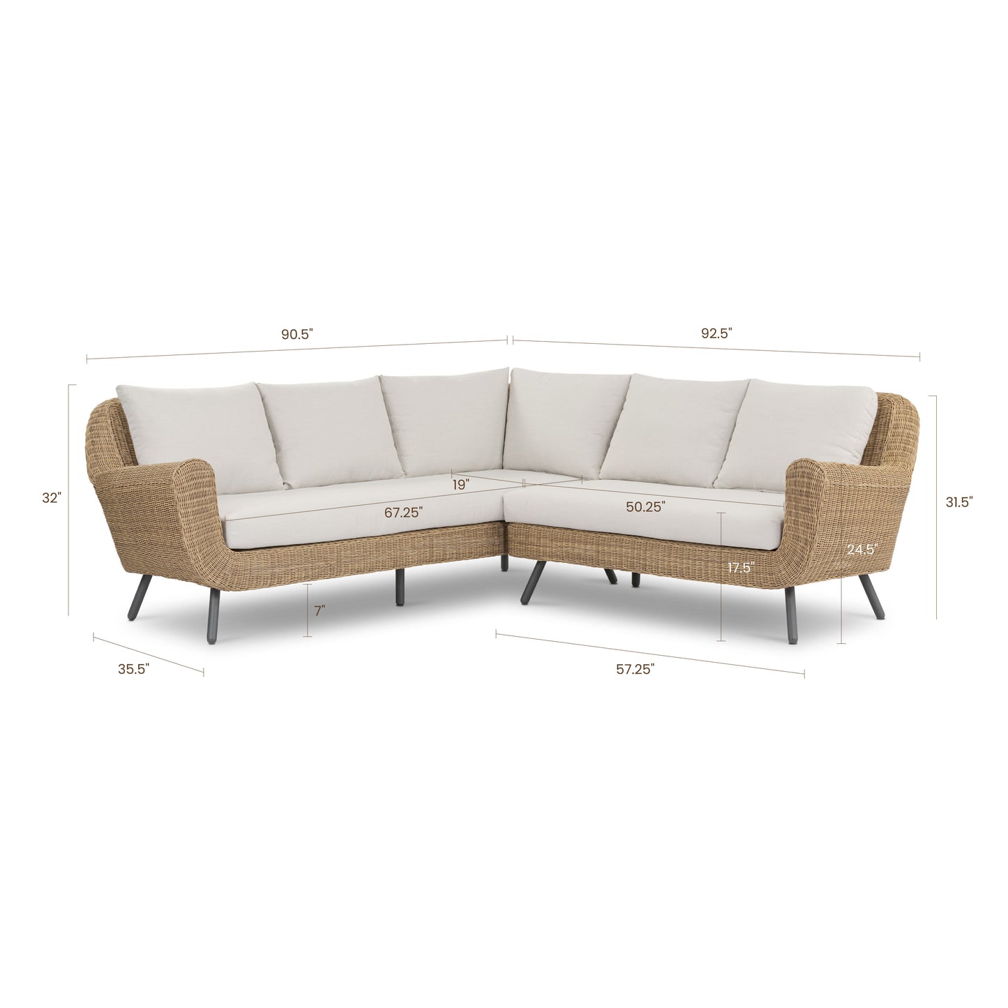 Elba Outdoor Corner Sectional | Sand
