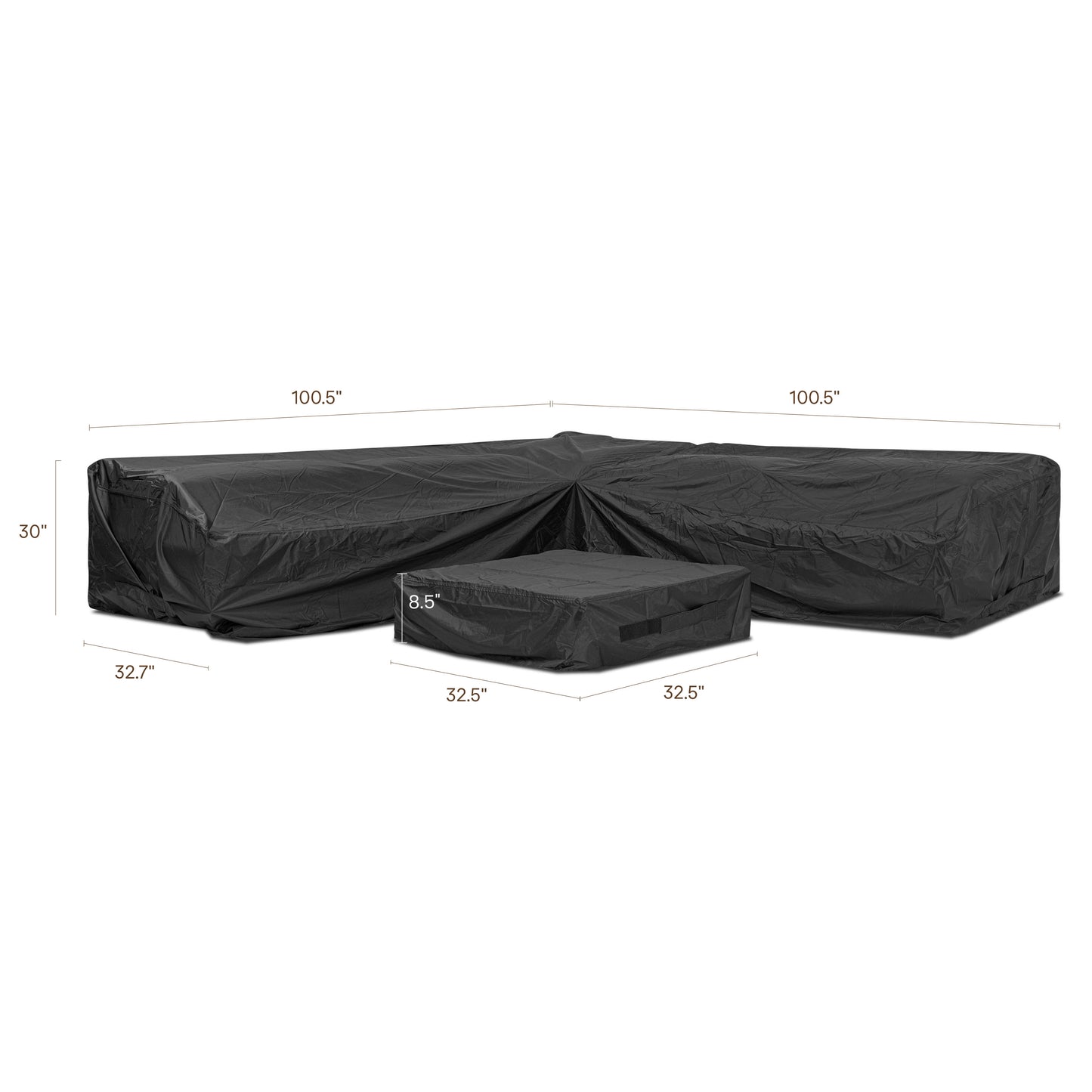 Celenza Modular Full-Corner Sectional Set with Coffee Table - Protective Cover | Black