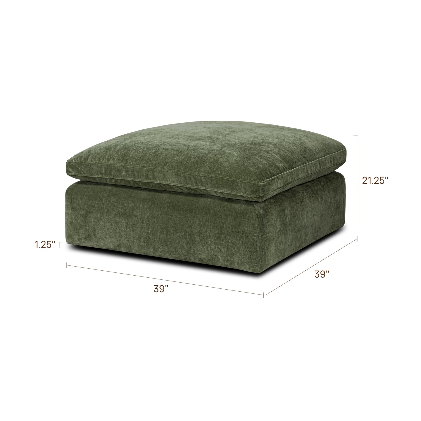Aspen Ottoman | Sagano Green
