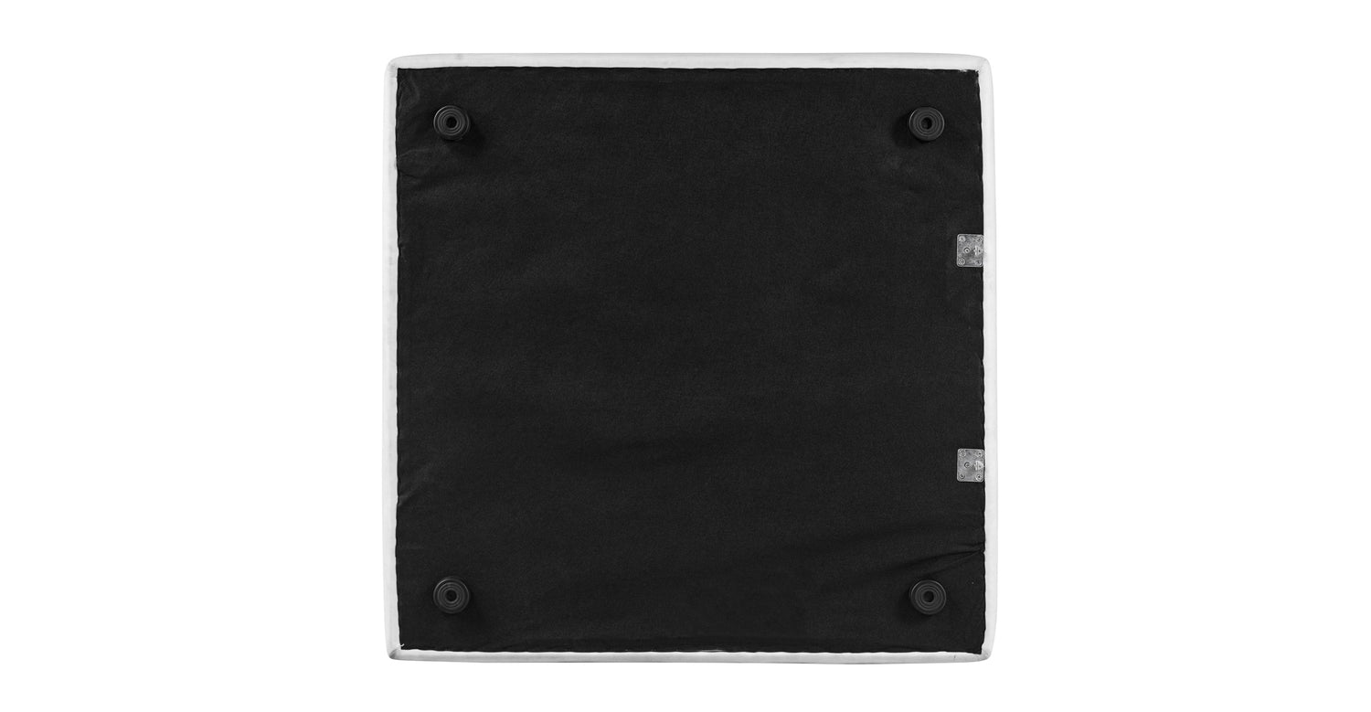 Davos Ottoman | Cotton White Cotton White