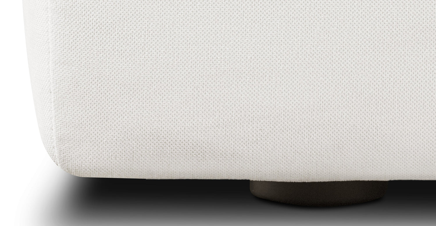 Davos Ottoman | Cotton White Cotton White