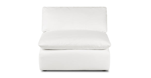Davos Armless Chair | Cotton White