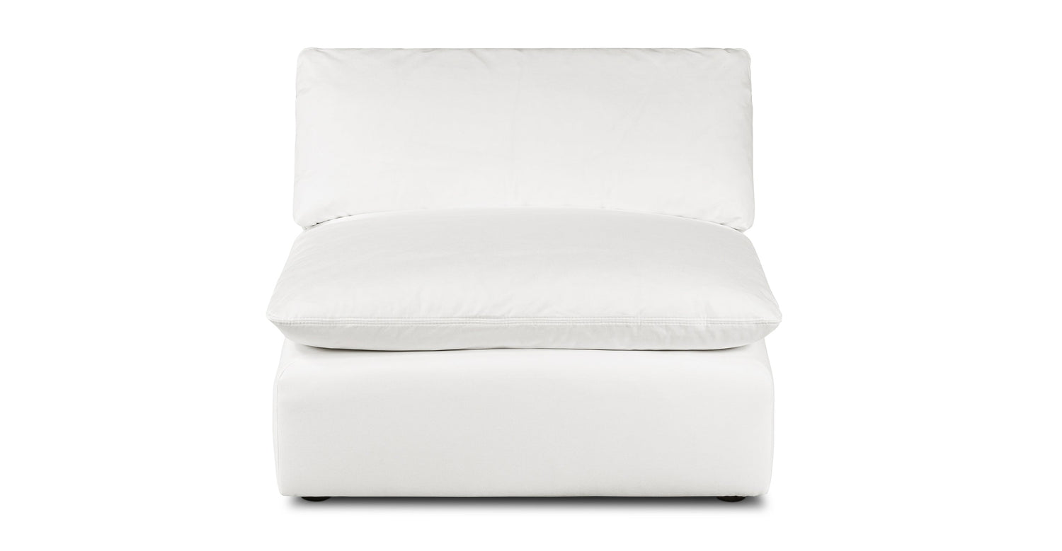 Davos Armless Chair | Cotton White Cotton White