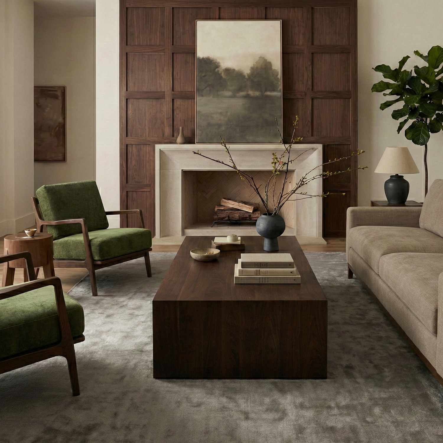 Verity Lounge Chair | Distressed Green lifestyle_image
