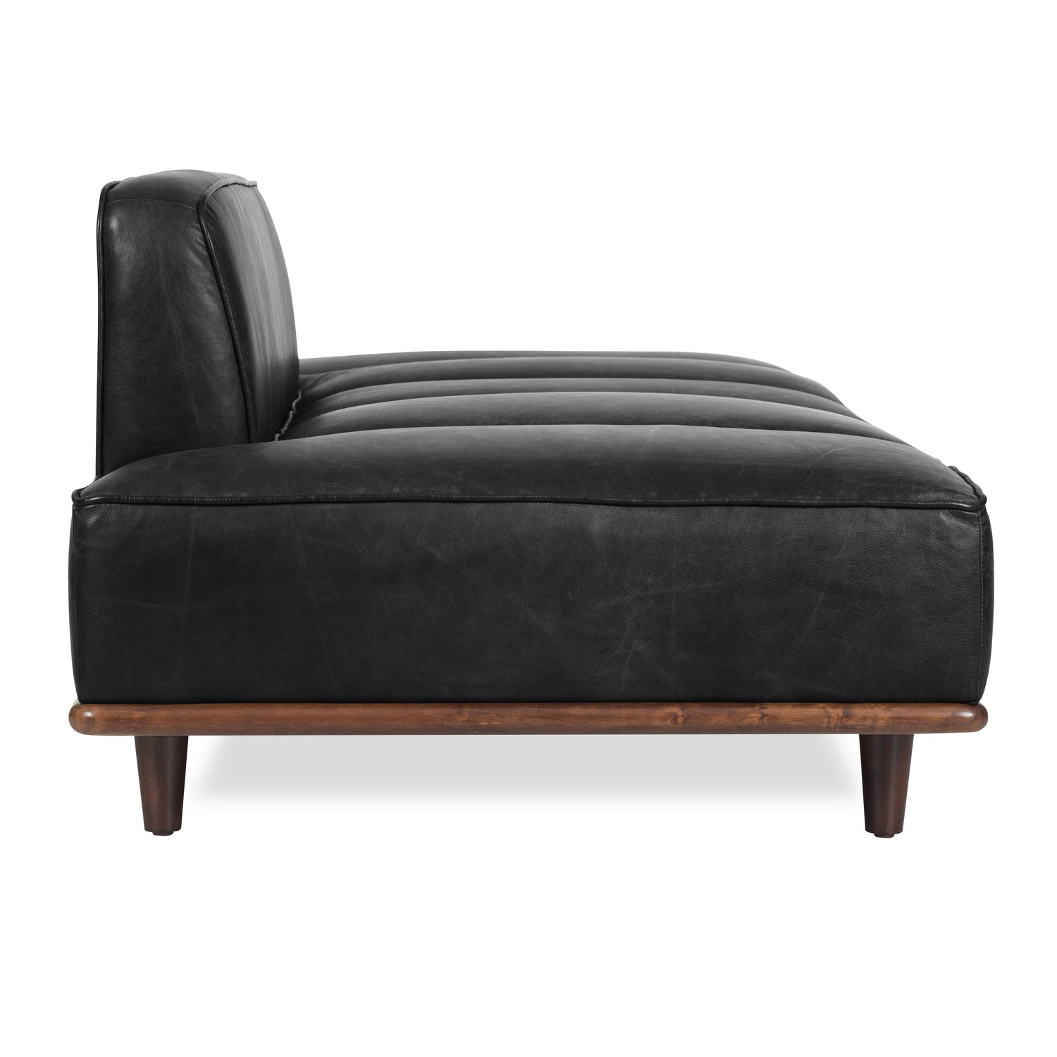 Jasper Leather Daybed | Onyx Black 