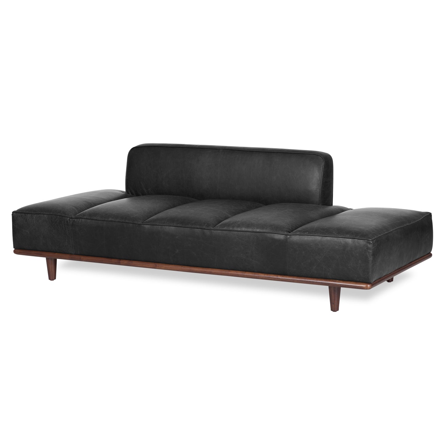 Jasper Leather Daybed | Onyx Black