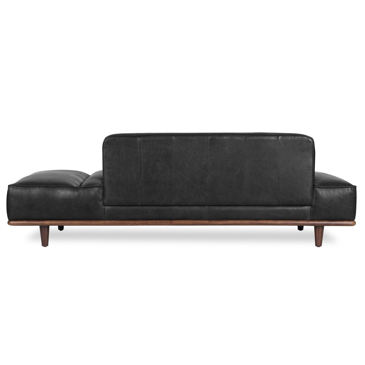 Jasper Leather Daybed | Onyx Black 