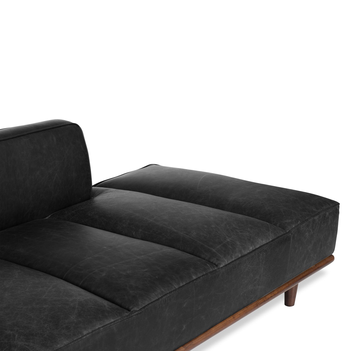 Jasper Leather Daybed | Onyx Black