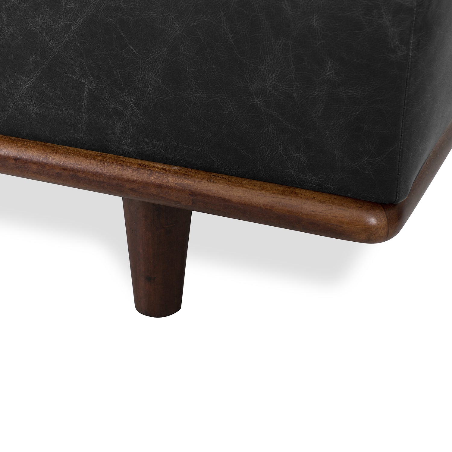 Jasper Leather Daybed | Onyx Black 