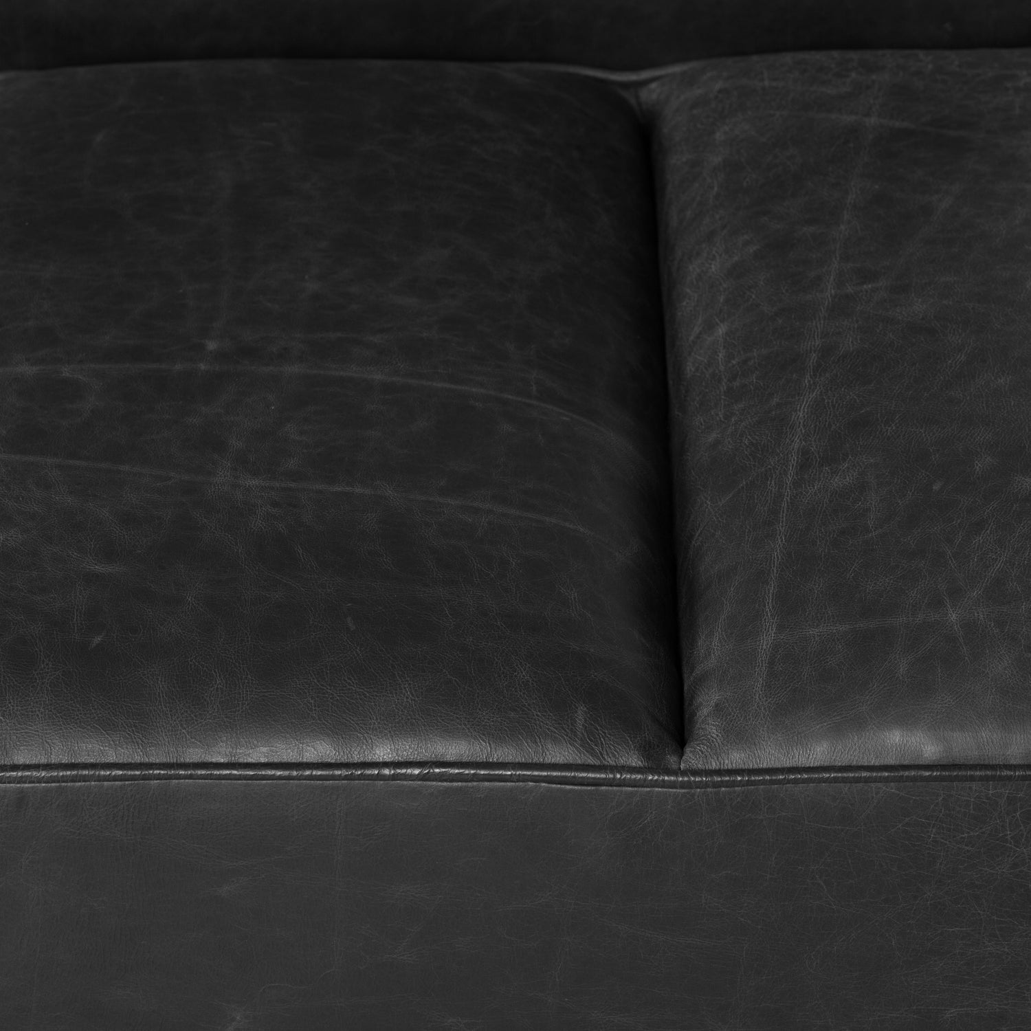 Jasper Leather Daybed | Onyx Black 